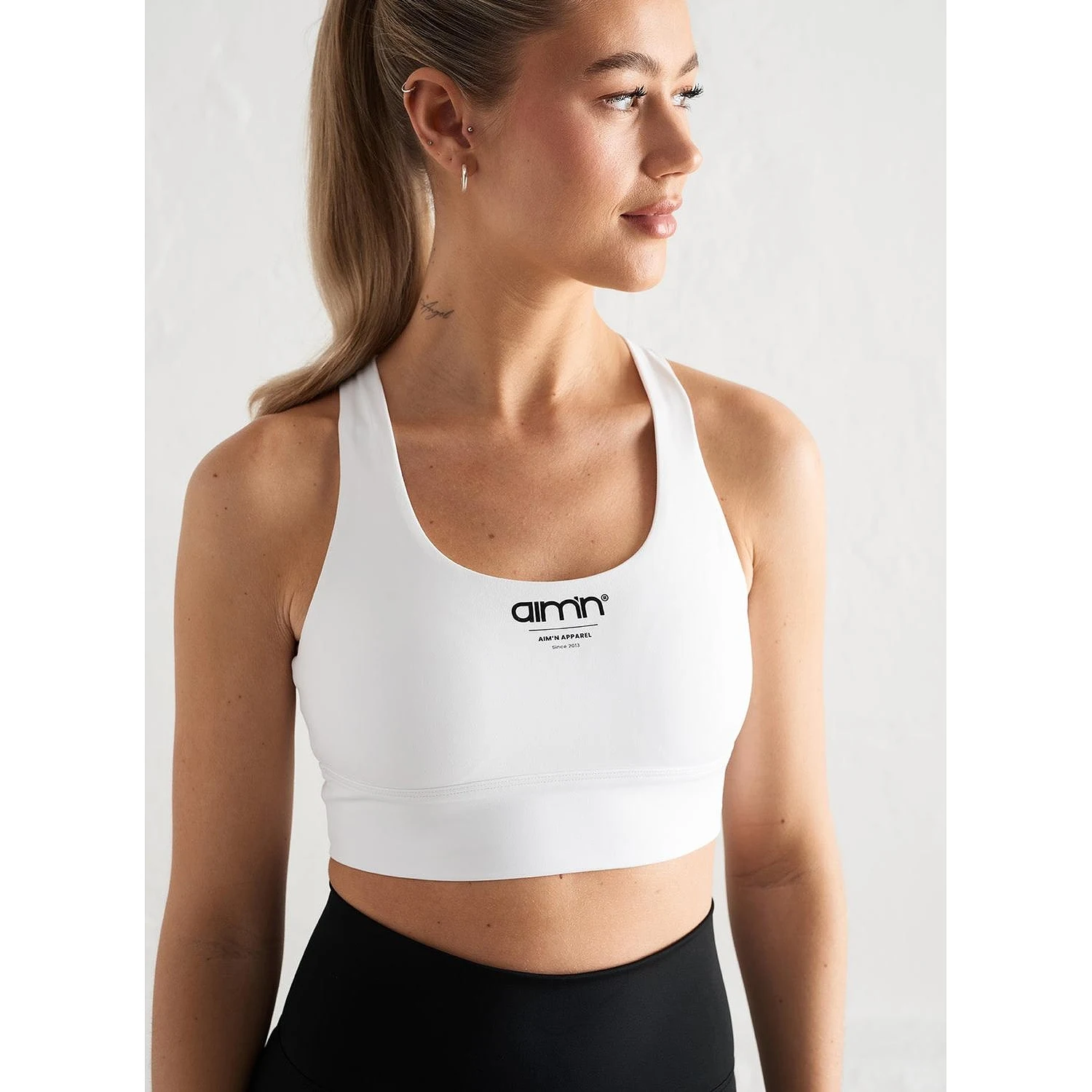 White Edge Core Racerback Bra