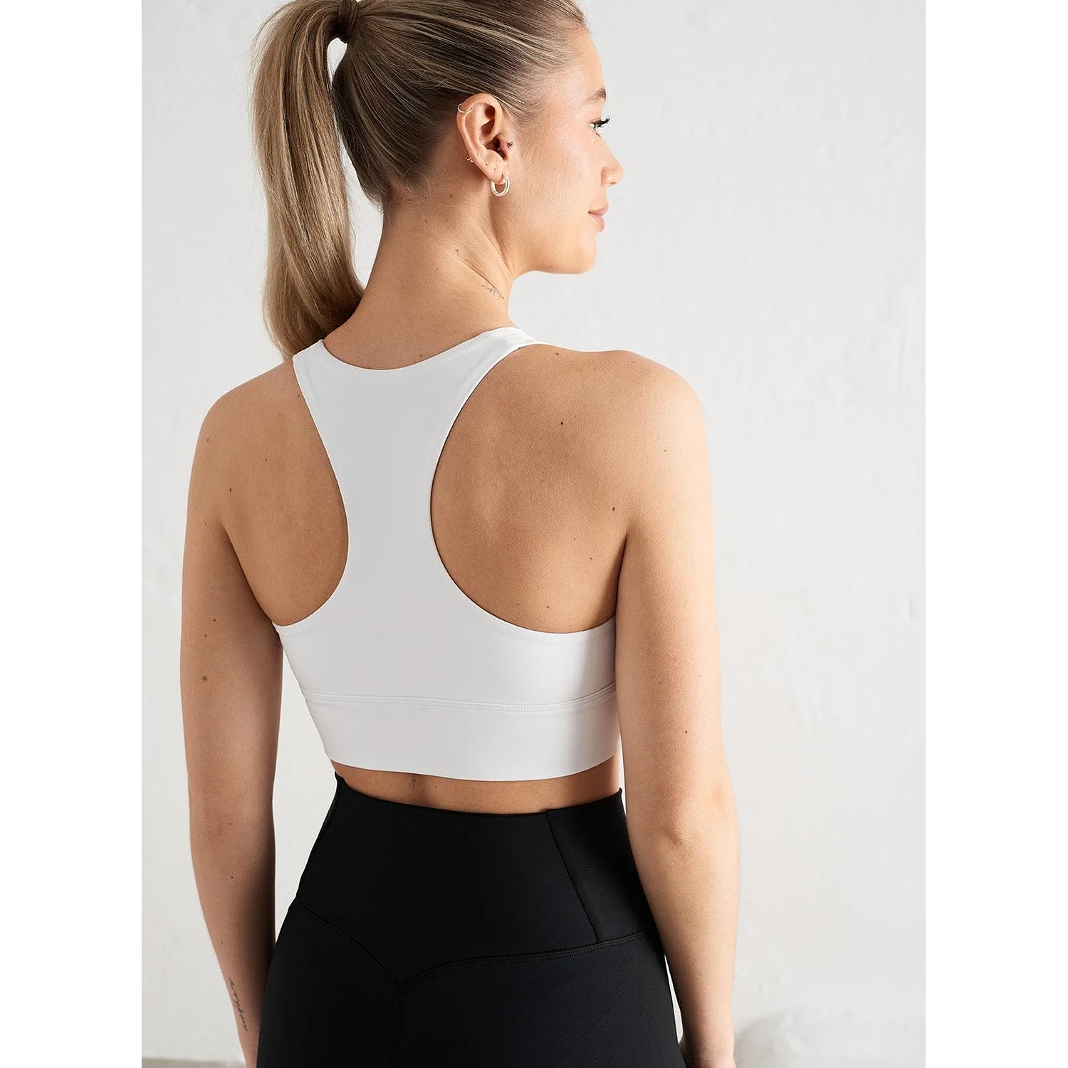 White Edge Core Racerback Bra