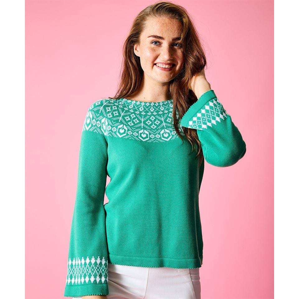 Jumper Med Mönsterstickat Ok  - Vera Green