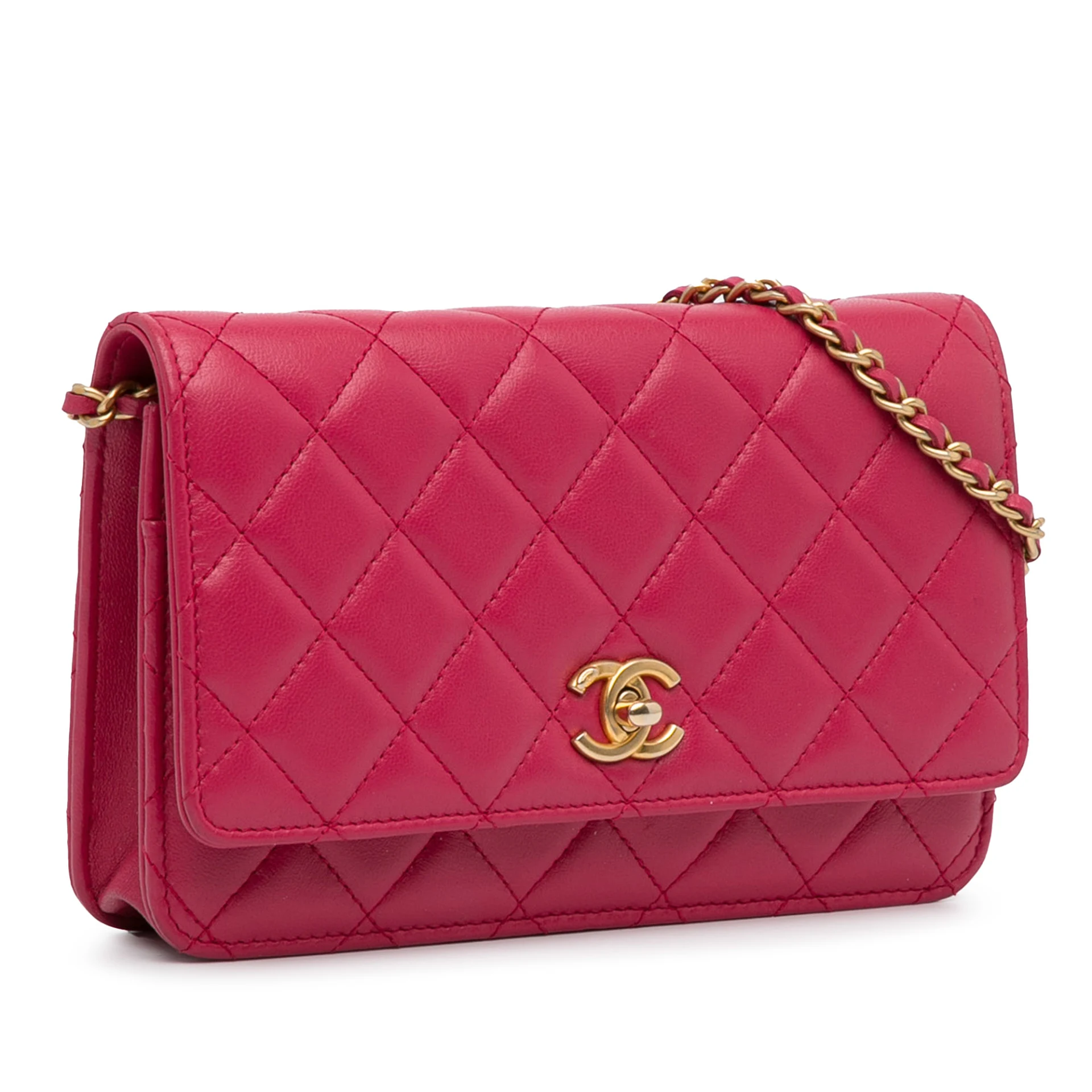 Chanel Lambskin Pearl Crush Wallet On Chain