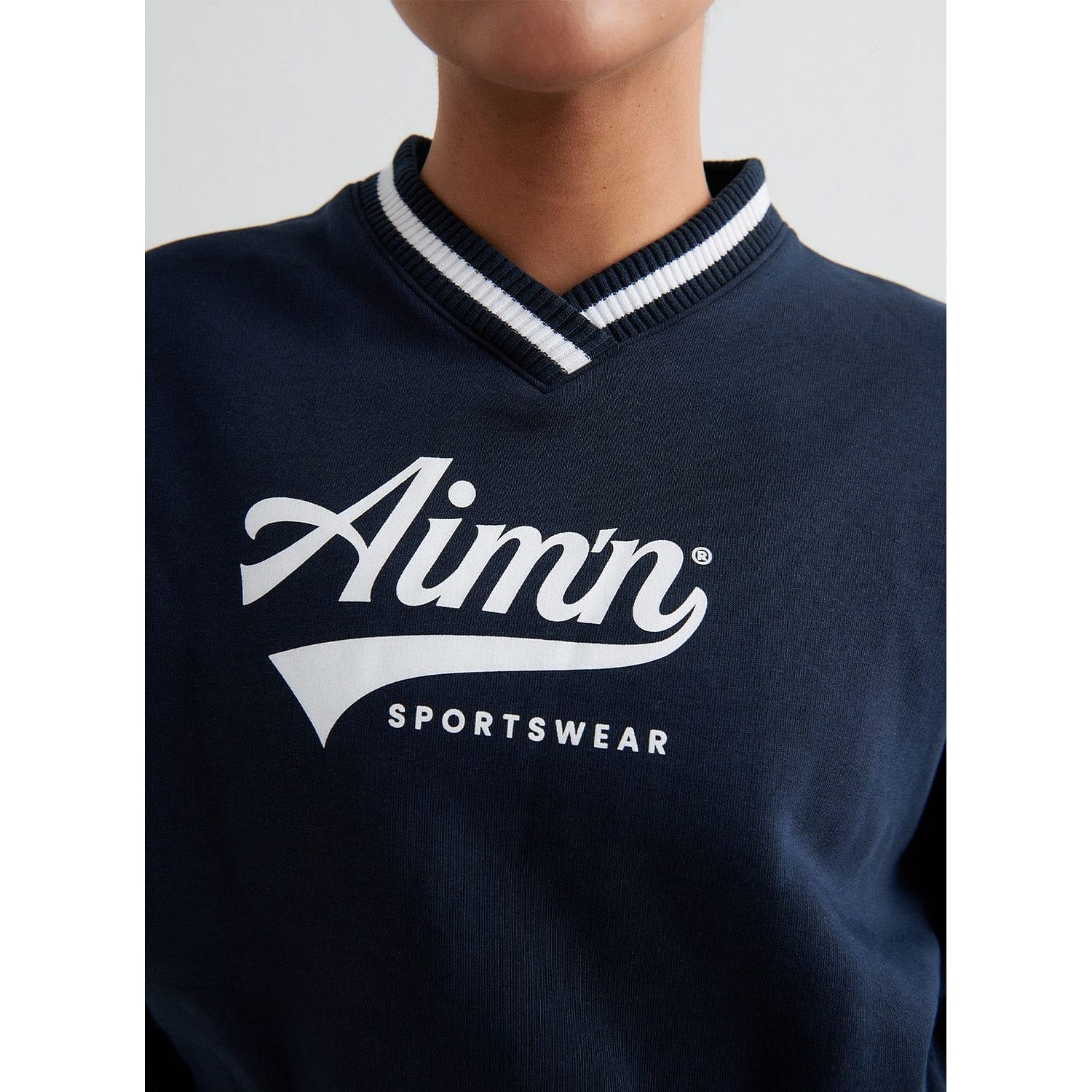 Navy Pitch V-neck Sweatshirt