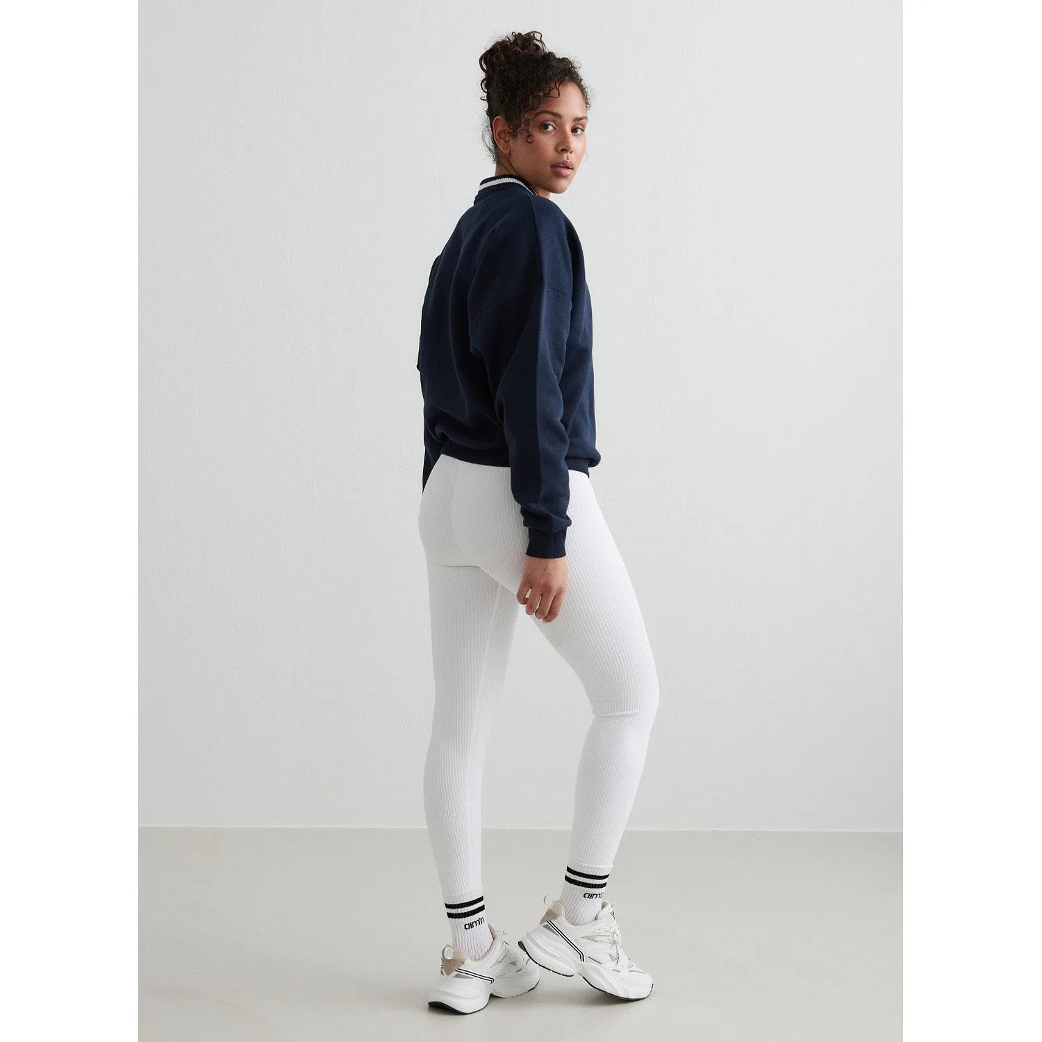 Navy Pitch V-neck Sweatshirt