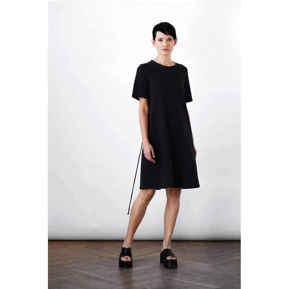 Ofelia Org Cotton Dress - Black