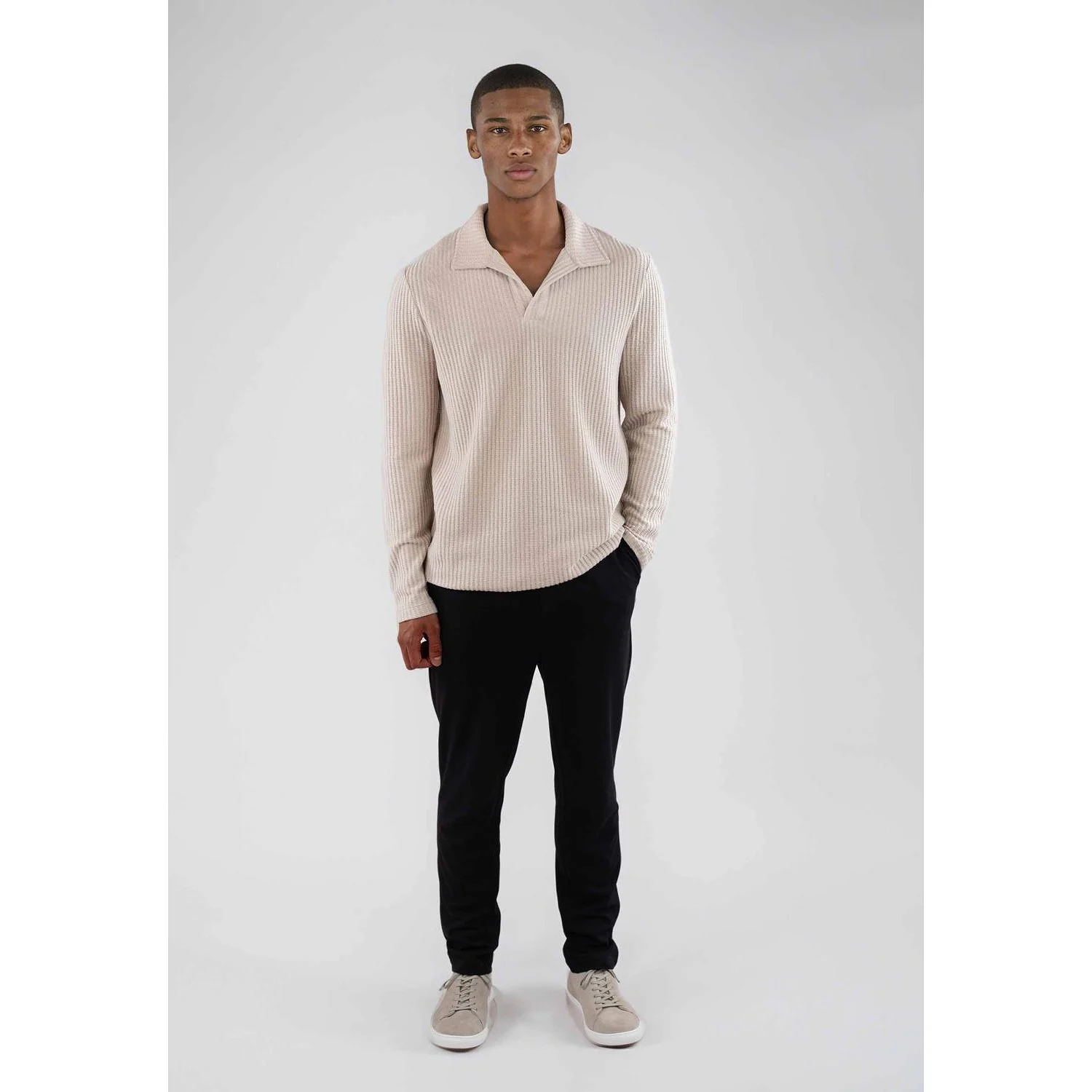 Nelson Knitted Long Sleeve - Oyster