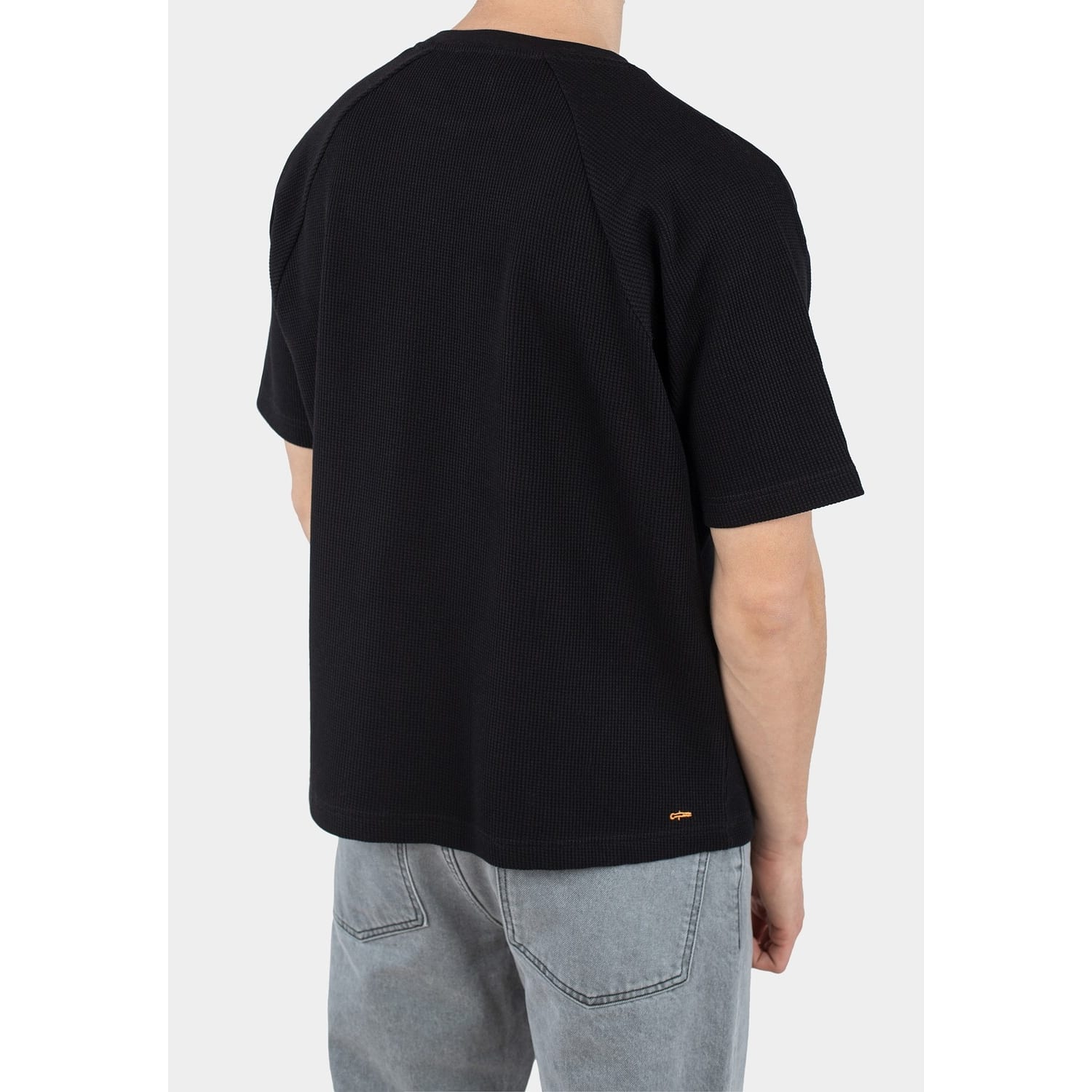 Franklin Waffle Tee - Black