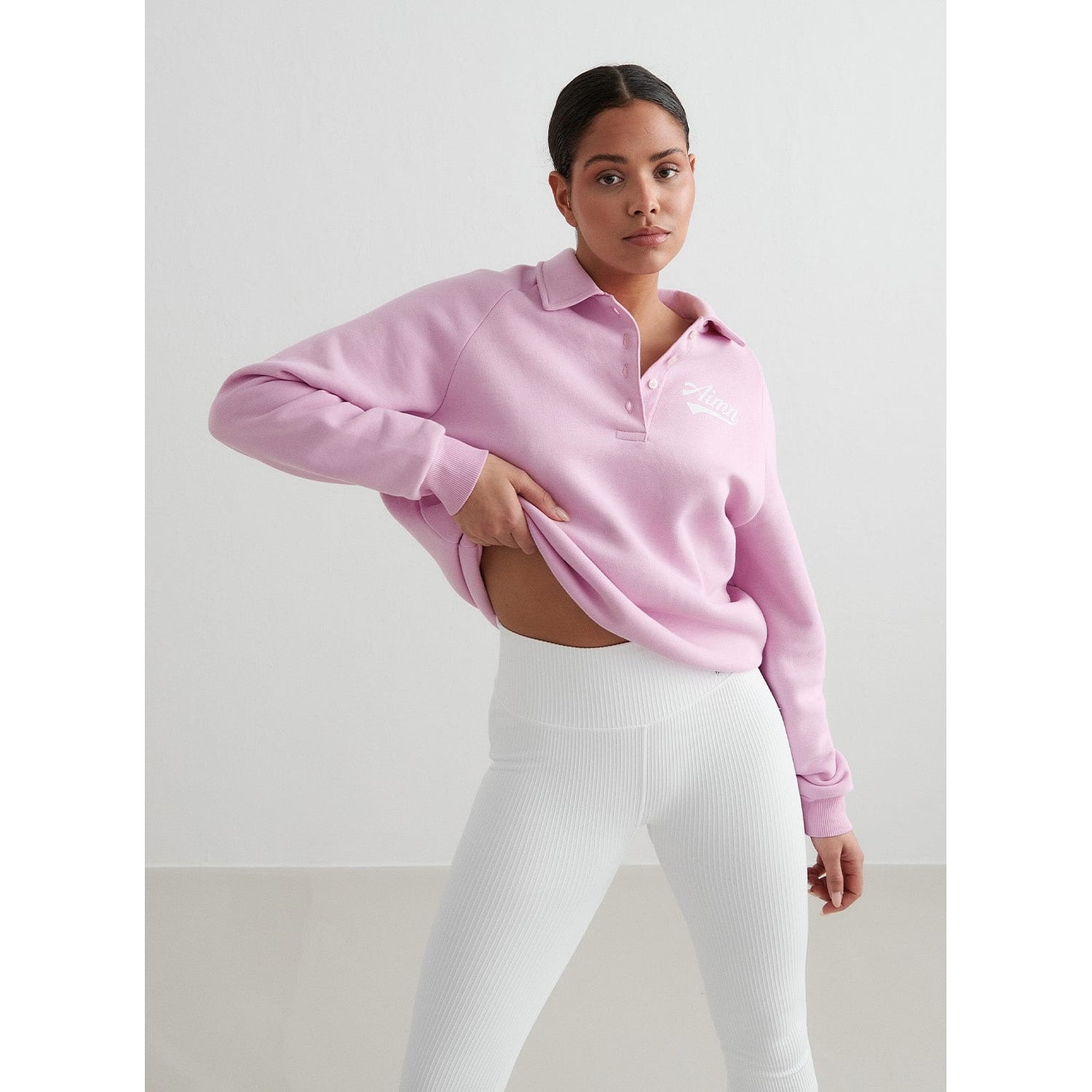 Cotton Candy Pitch Polo Sweatshirt