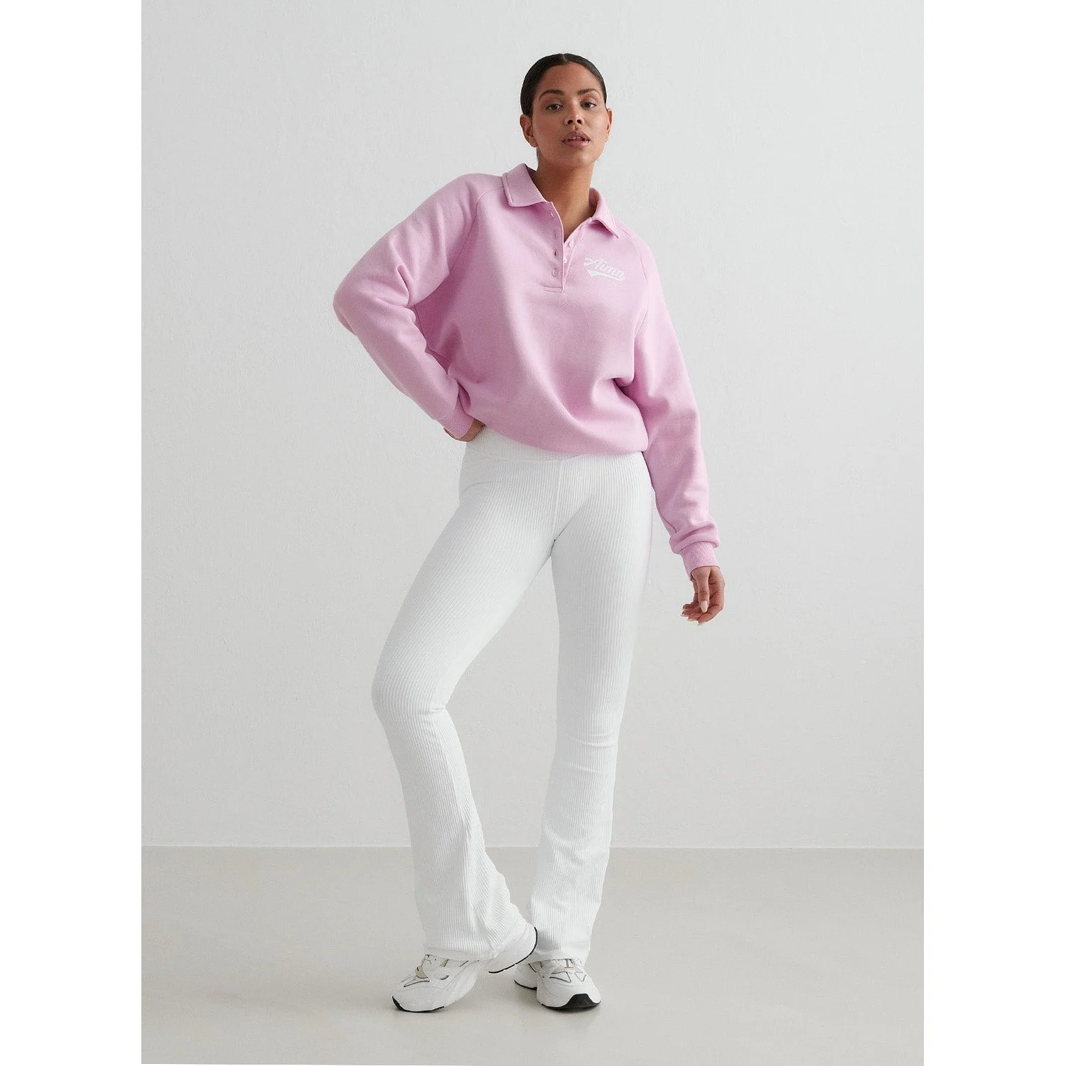 Cotton Candy Pitch Polo Sweatshirt