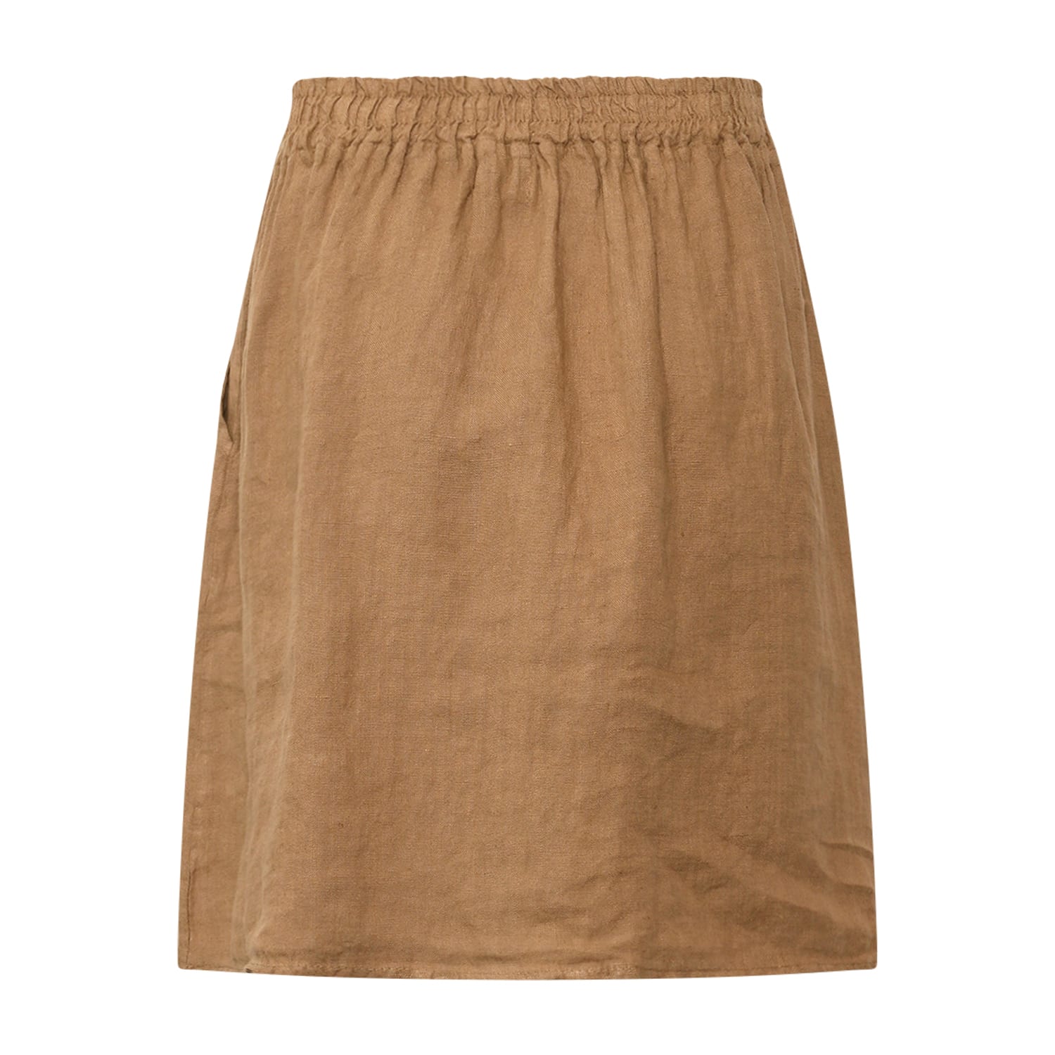 Hildur, Midi Skirt, Linen - Light Brown