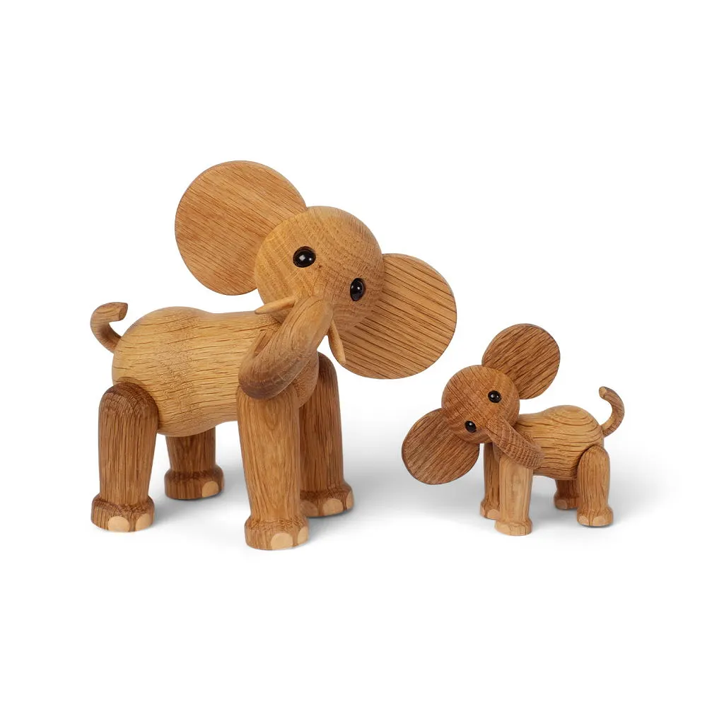 Ollie Elefant Trädekoration 15 Cm Ek/lönn