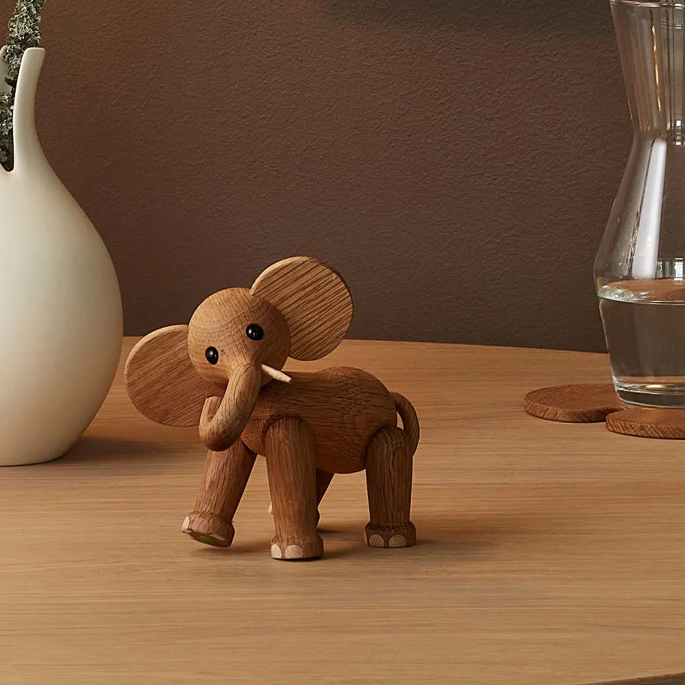 Ollie Elefant Trädekoration 15 Cm Ek/lönn