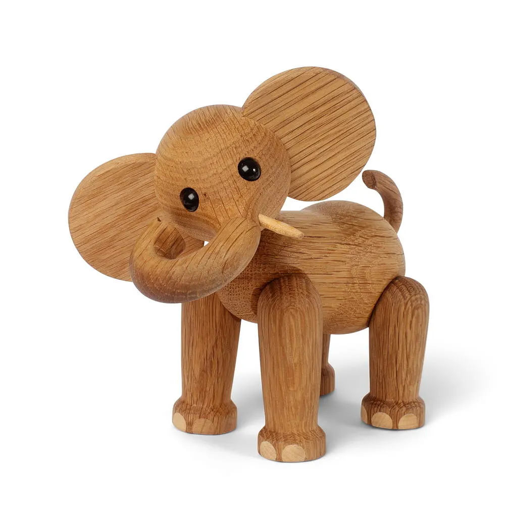 Ollie Elefant Trädekoration 15 Cm Ek/lönn