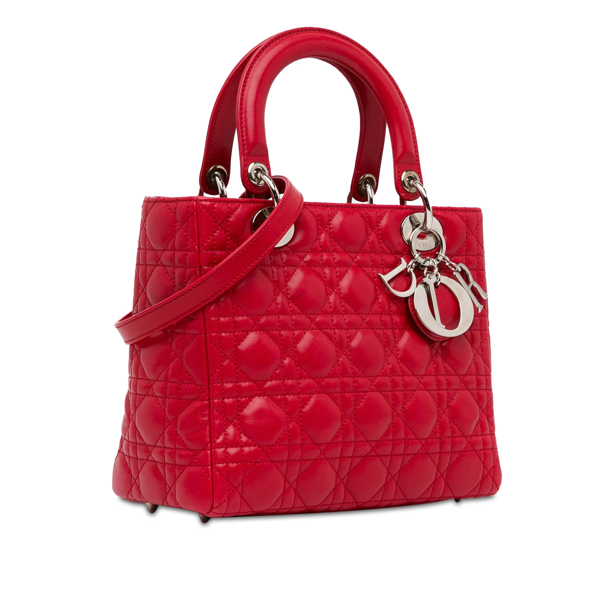 Dior Medium Lambskin Cannage Lady Dior