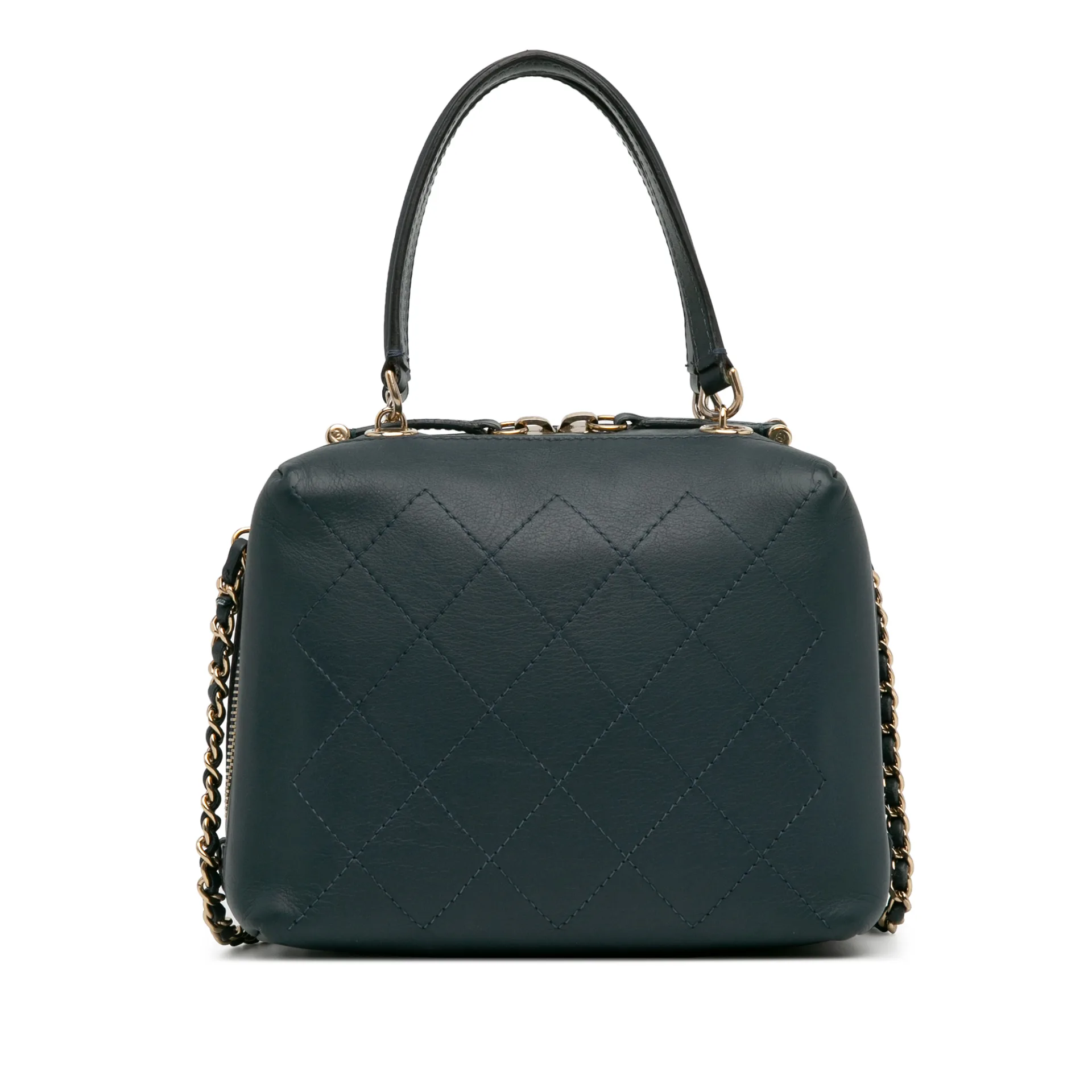 Chanel Cc Quilted Bullskin Vanity Case