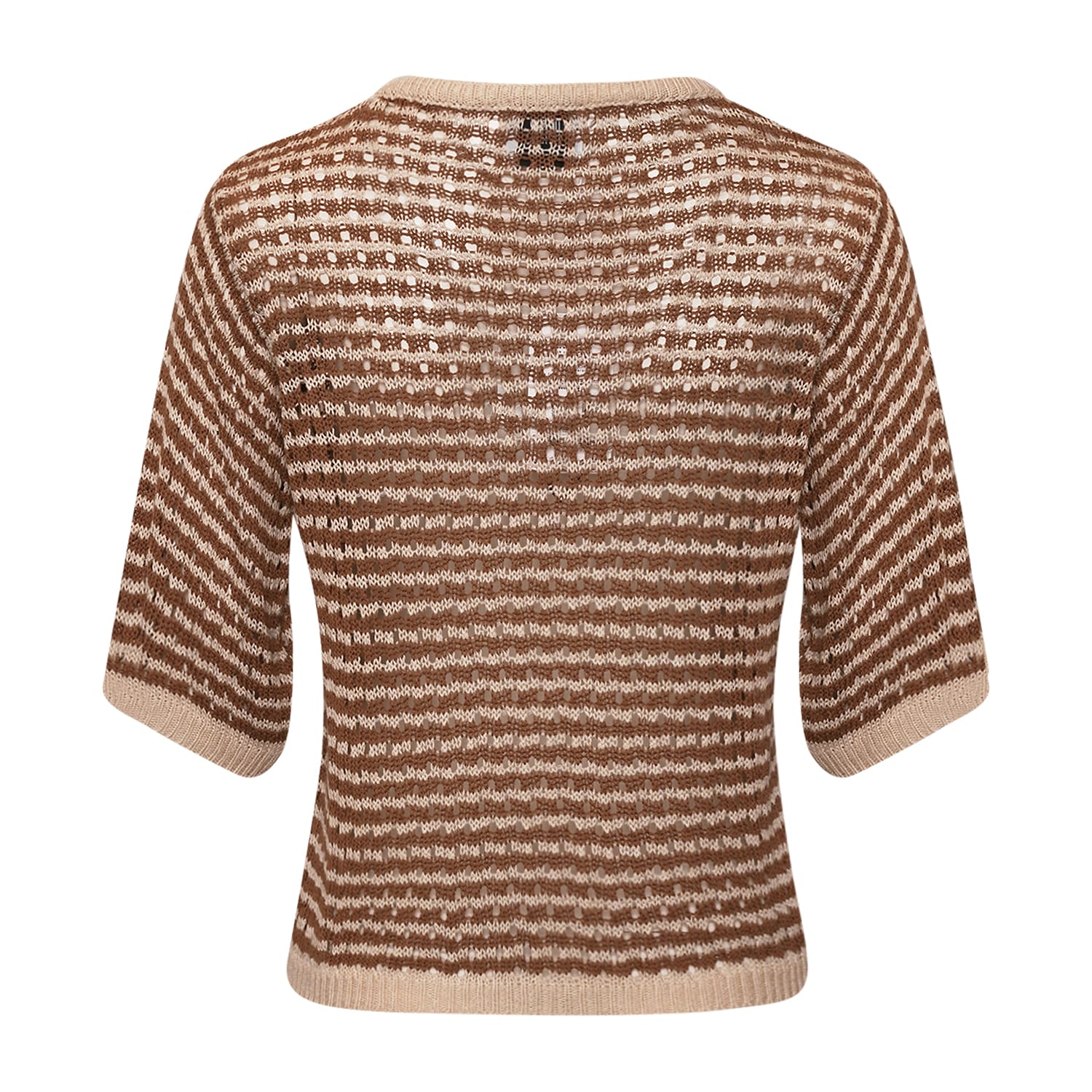 Ea, Knit Jumper, Viscose - Cream/light Brown