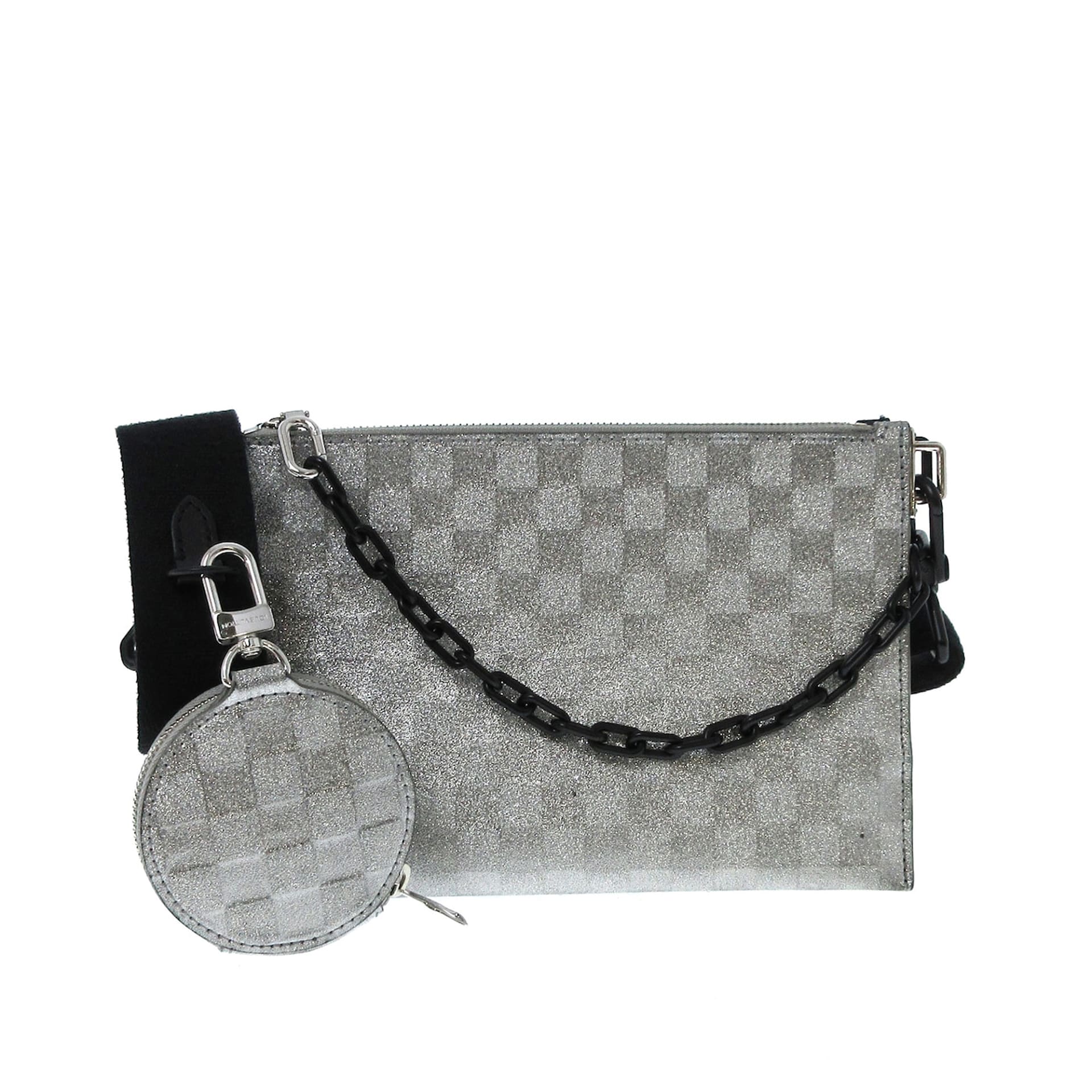 Louis Vuitton Damier Glitter Taurillon In The Loop Trio Pouch