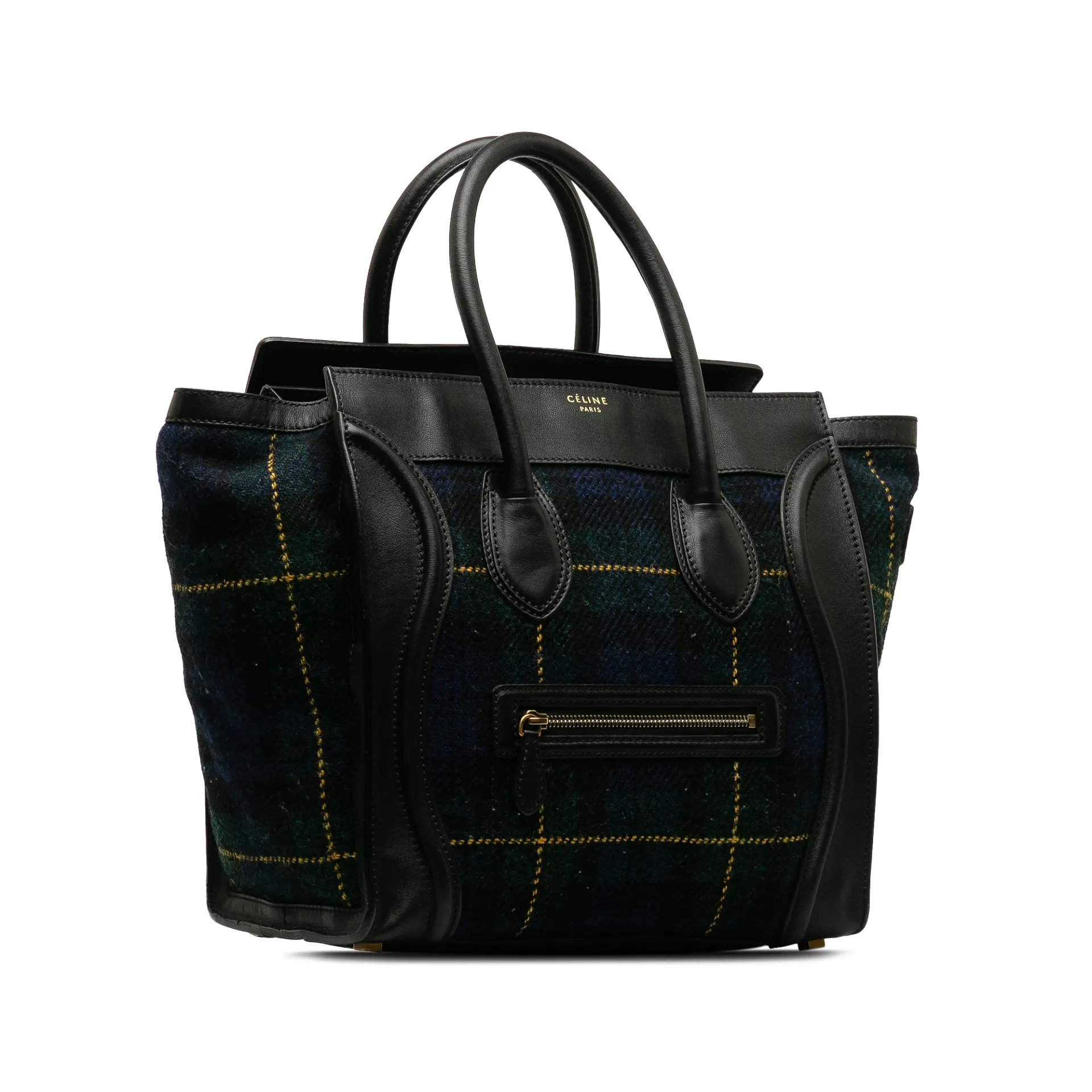 Celine Mini Tartan Luggage Tote