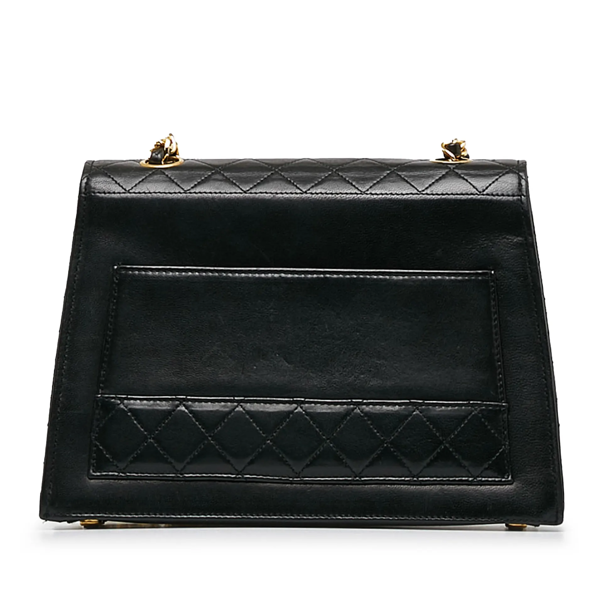 Chanel Cc Lambskin Trapezoid Flap