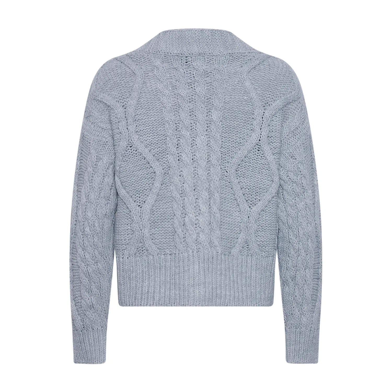 Carla, Cardigan Knit - Light Grey