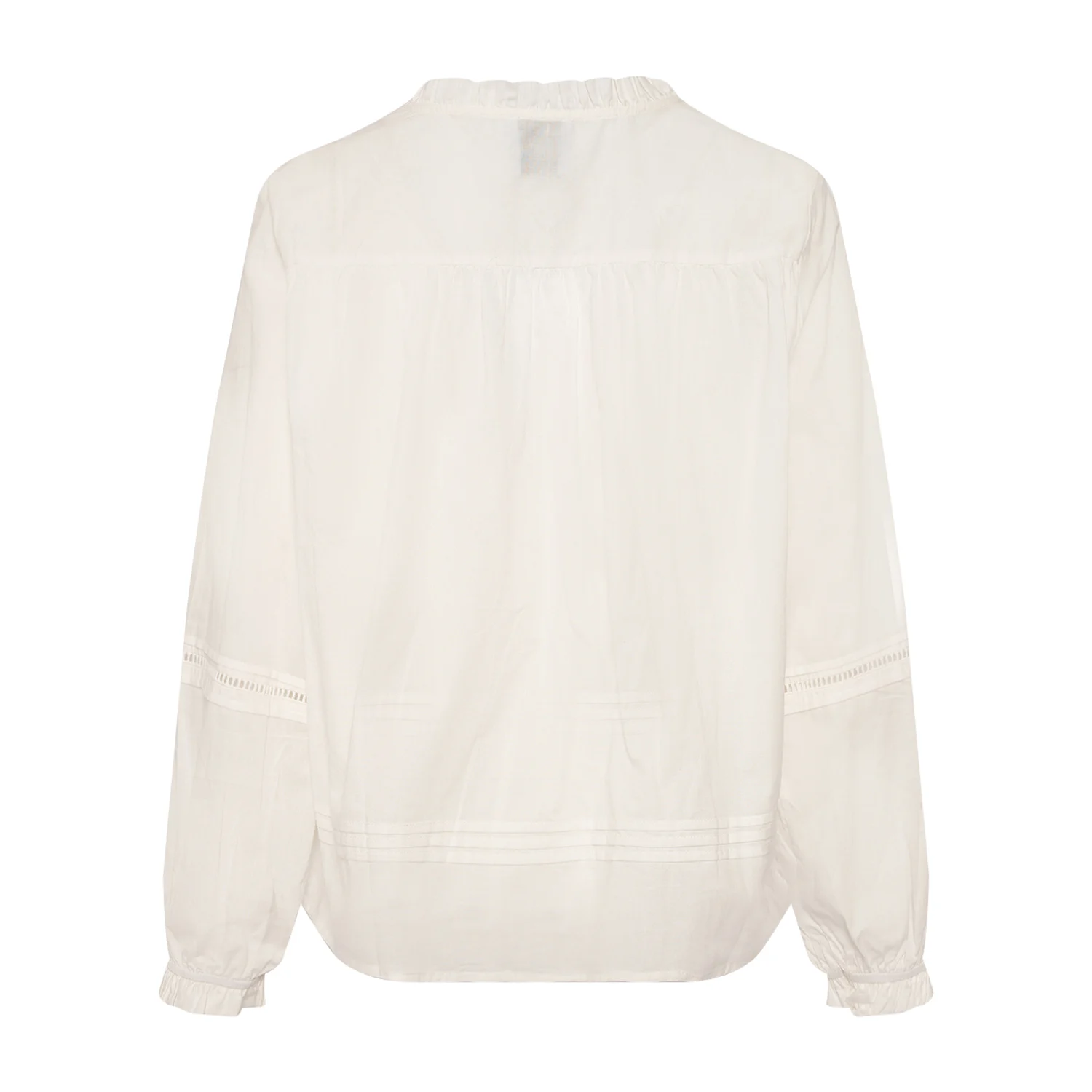 Hanni, Ls Blouse, Cotton - White