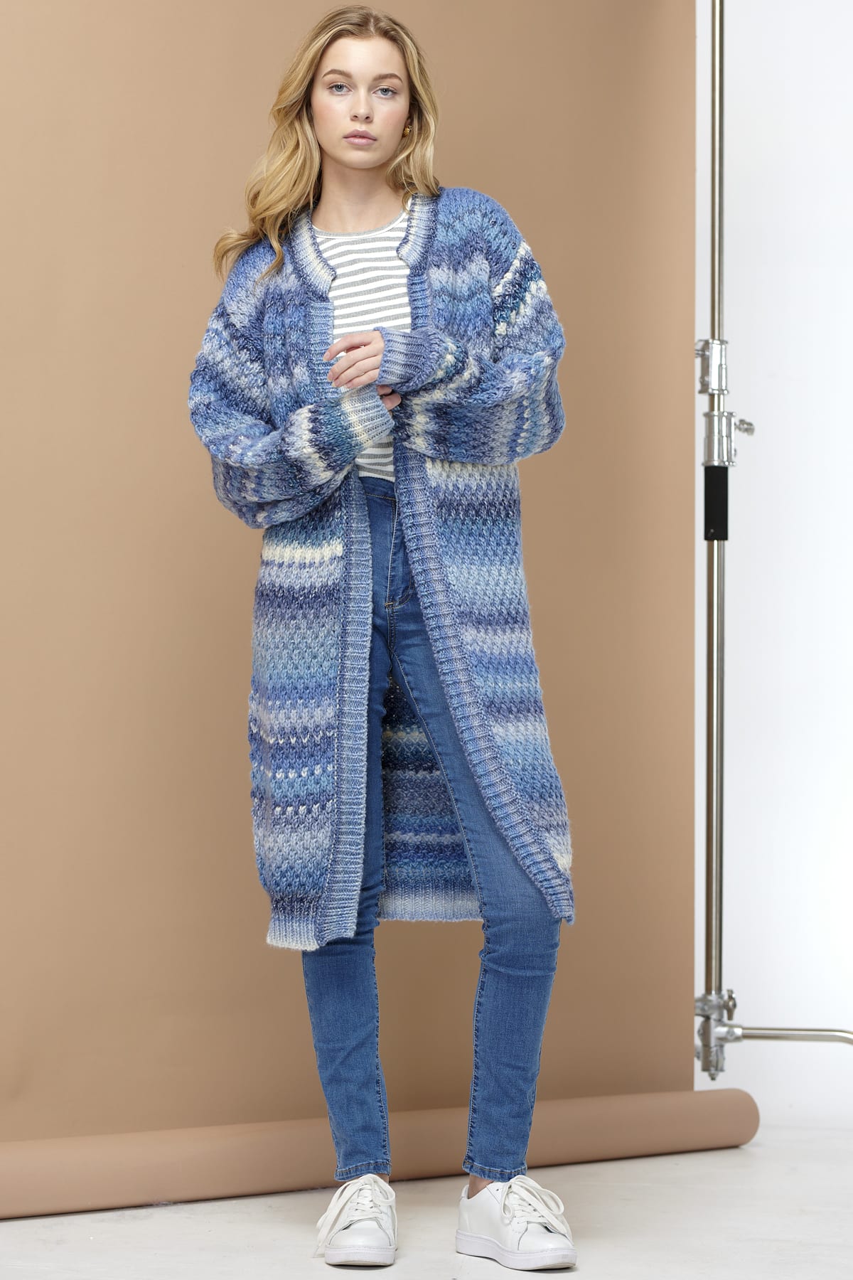 Gio Knit Cardigan - Sky Mix