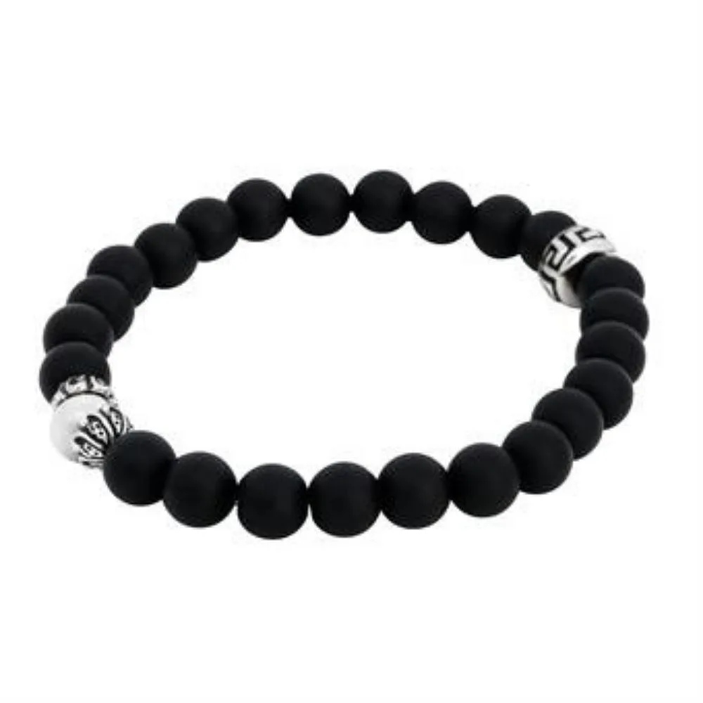 Baltzar Beaded Bracelet Black