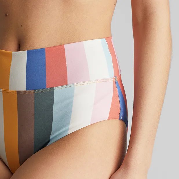 Bikini Pants Slite Stripes Multi Color