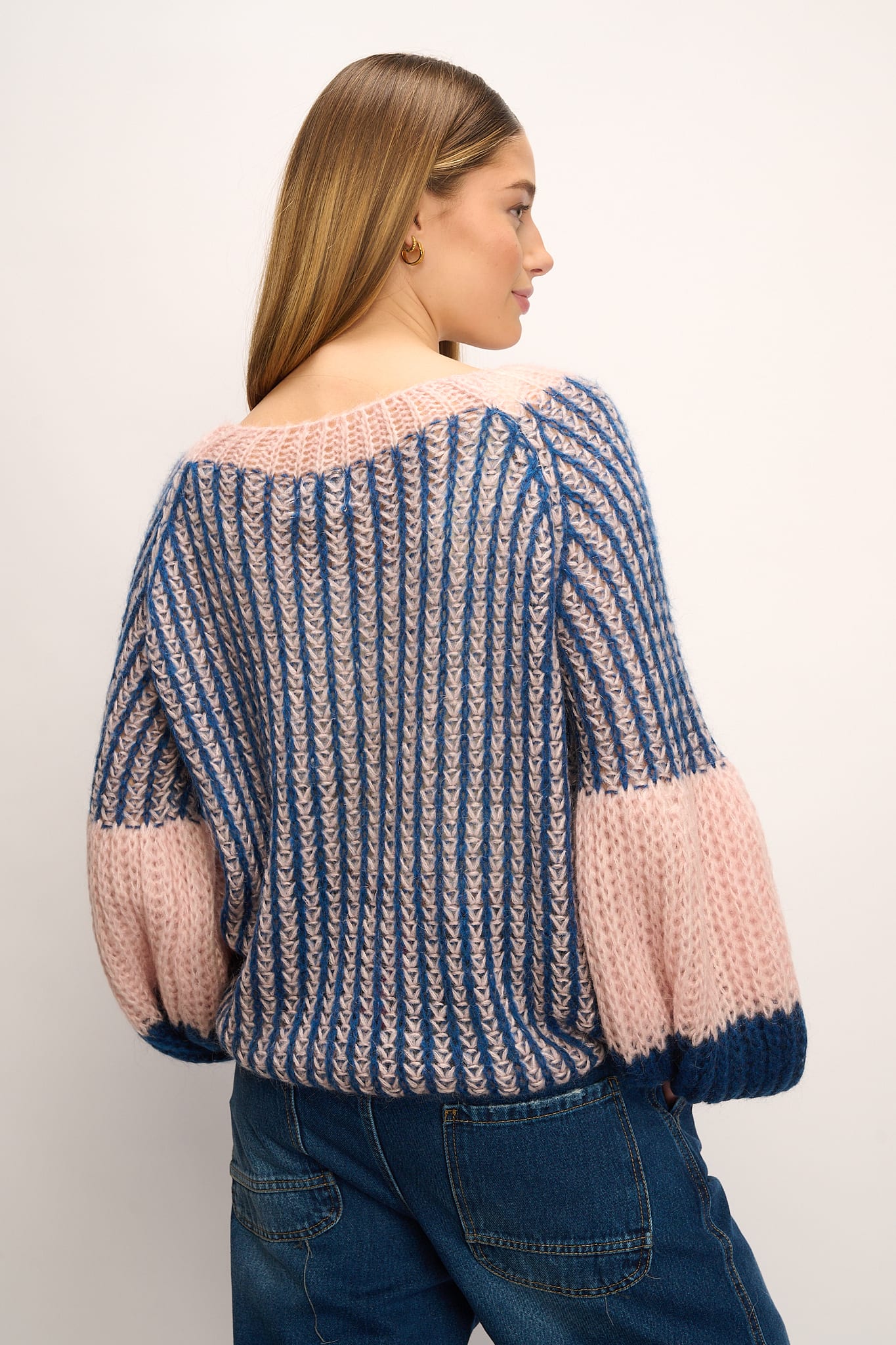 Liana Knit Sweater - Rose/navy