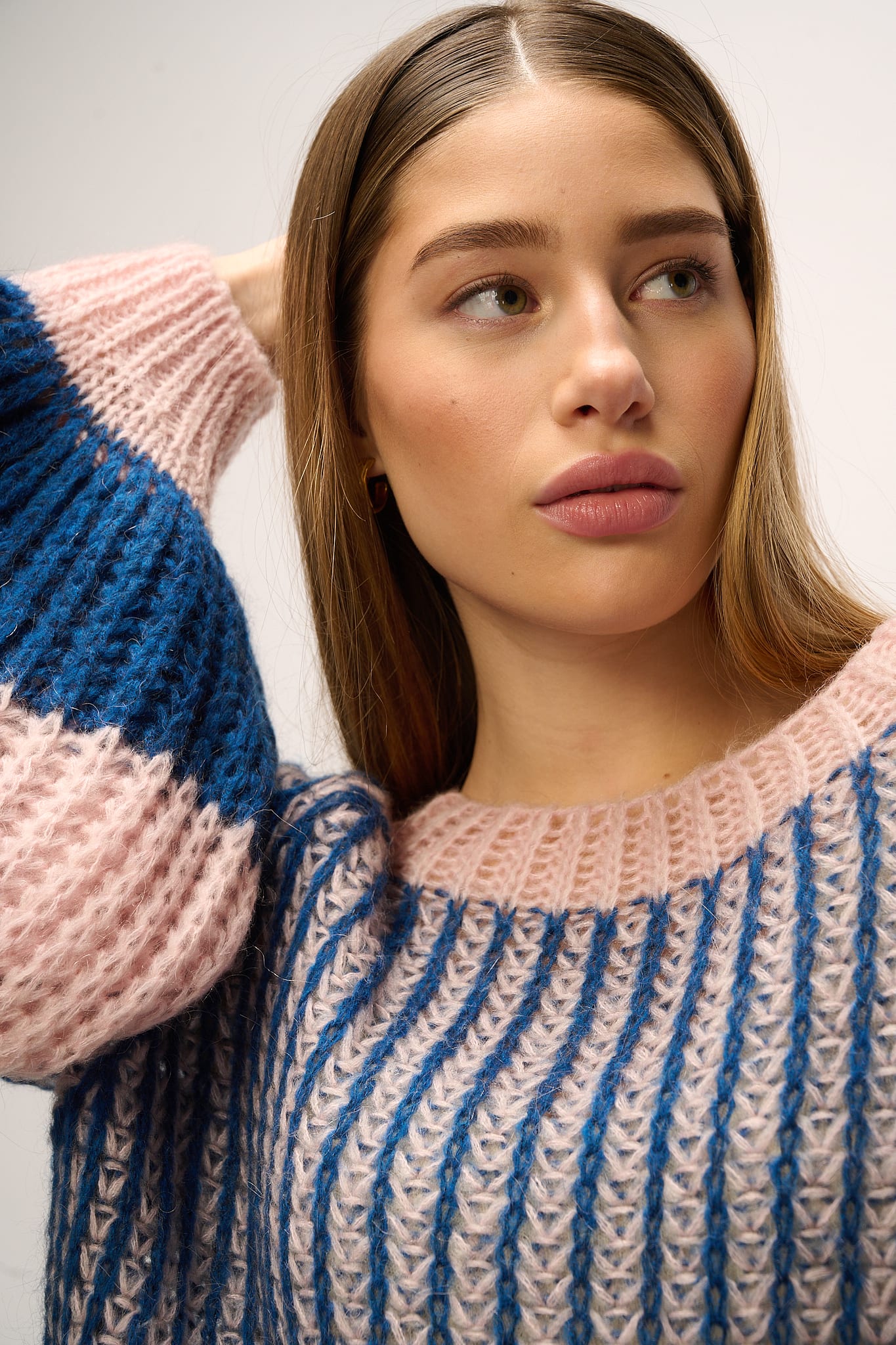 Liana Knit Sweater - Rose/navy