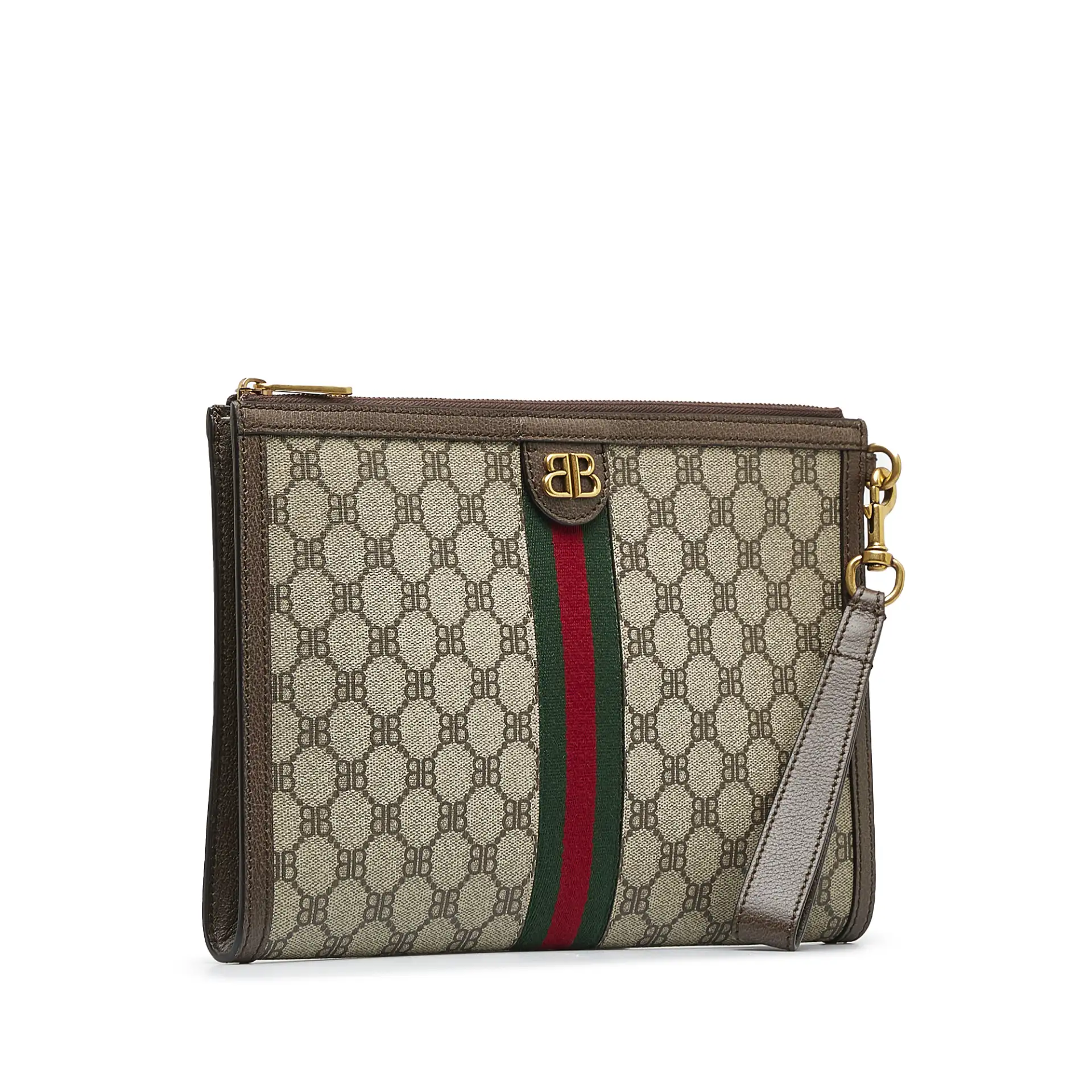 Gucci X Balenciaga Bb Supreme Ophidia Web Clutch