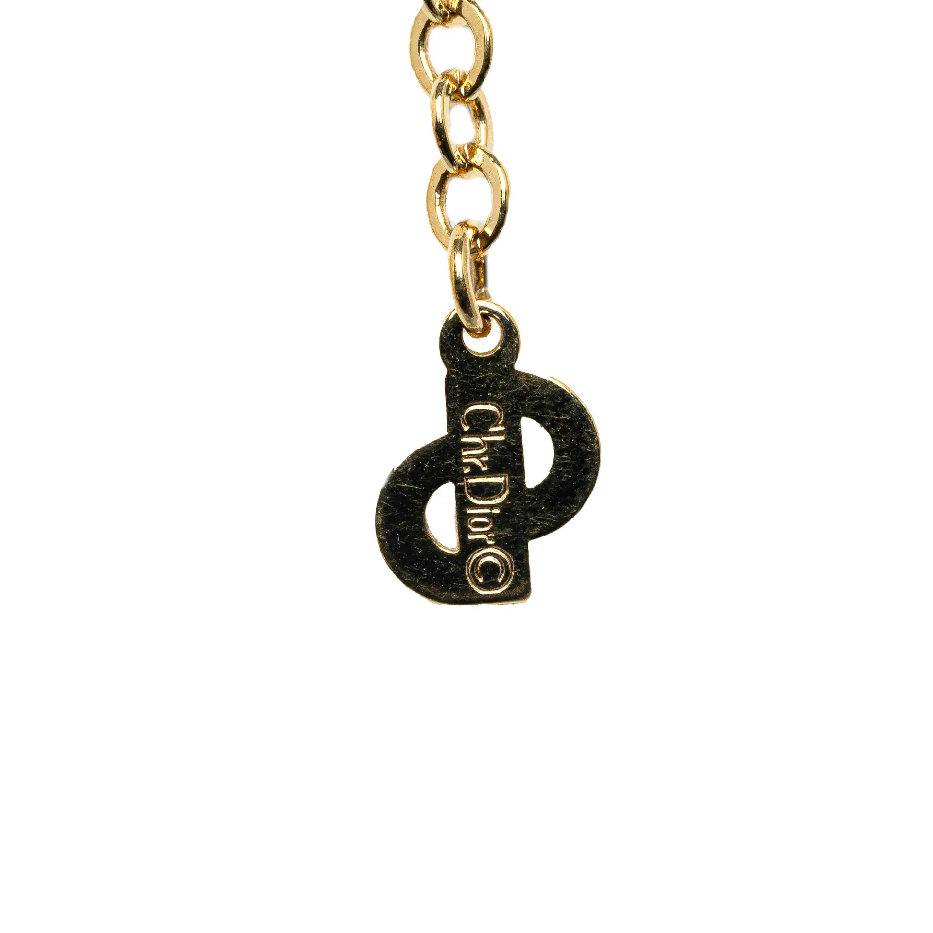 Dior Oval Logo Pendant Necklace