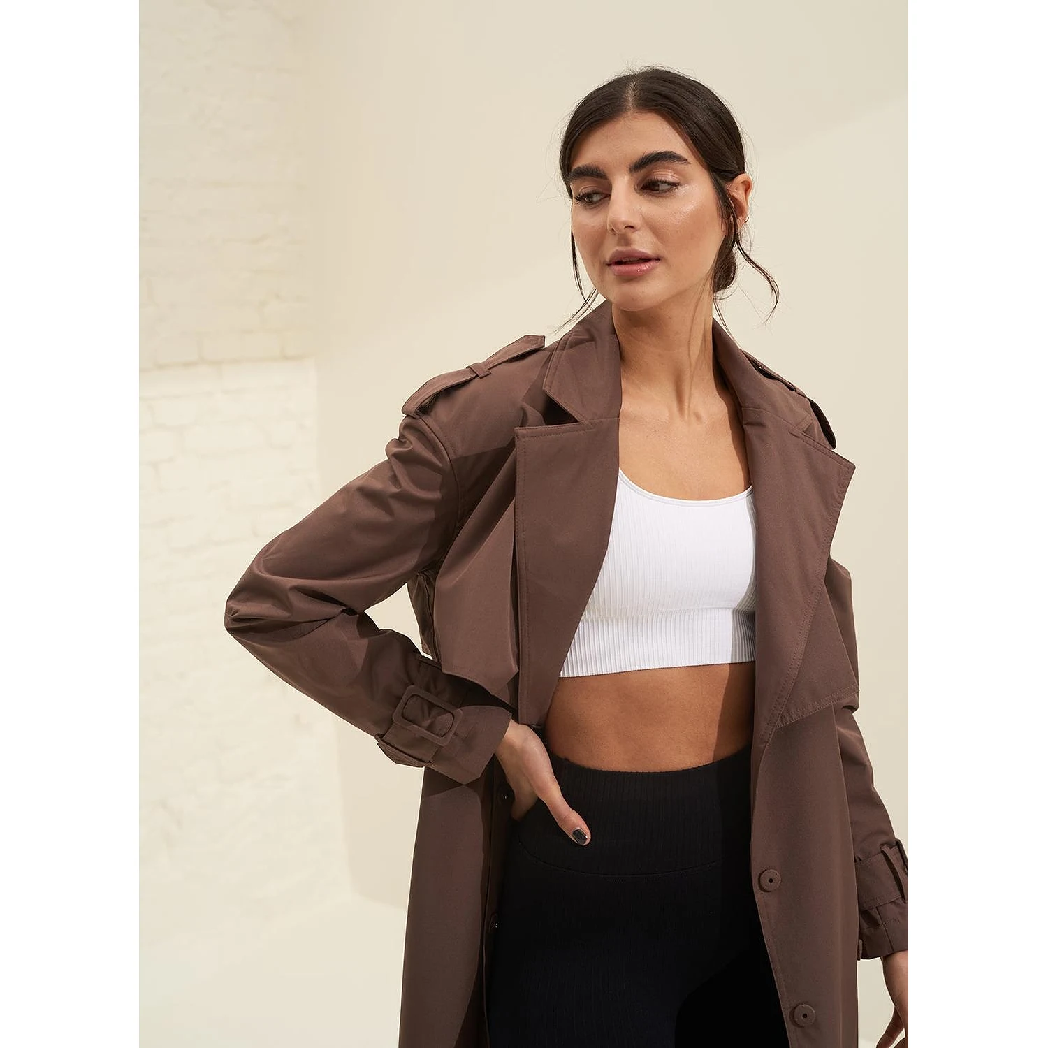 Macchiato Recycled Tech Trench Coat