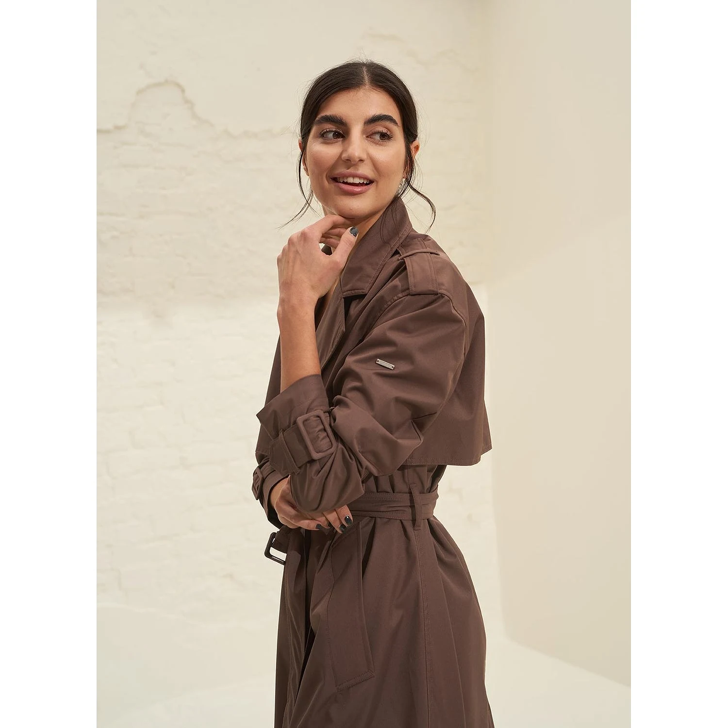 Macchiato Recycled Tech Trench Coat