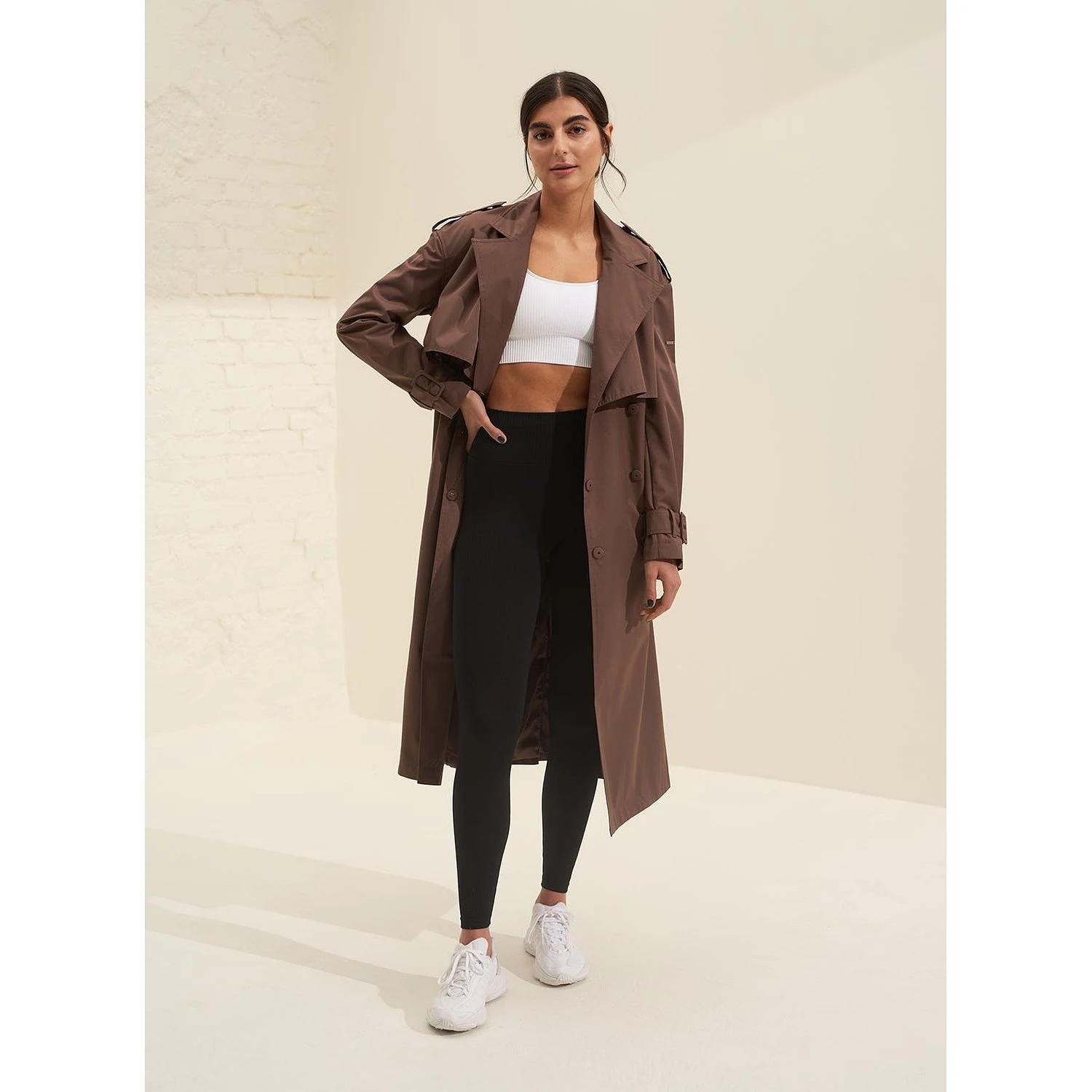 Macchiato Recycled Tech Trench Coat