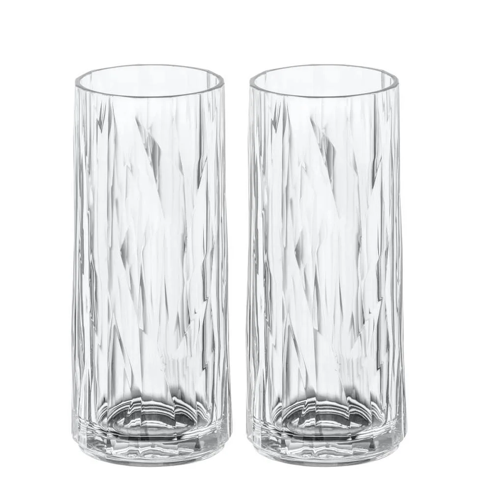 Club No. 3 Longdrinkglas Plast 250 Ml Crystal Clear 2-pack