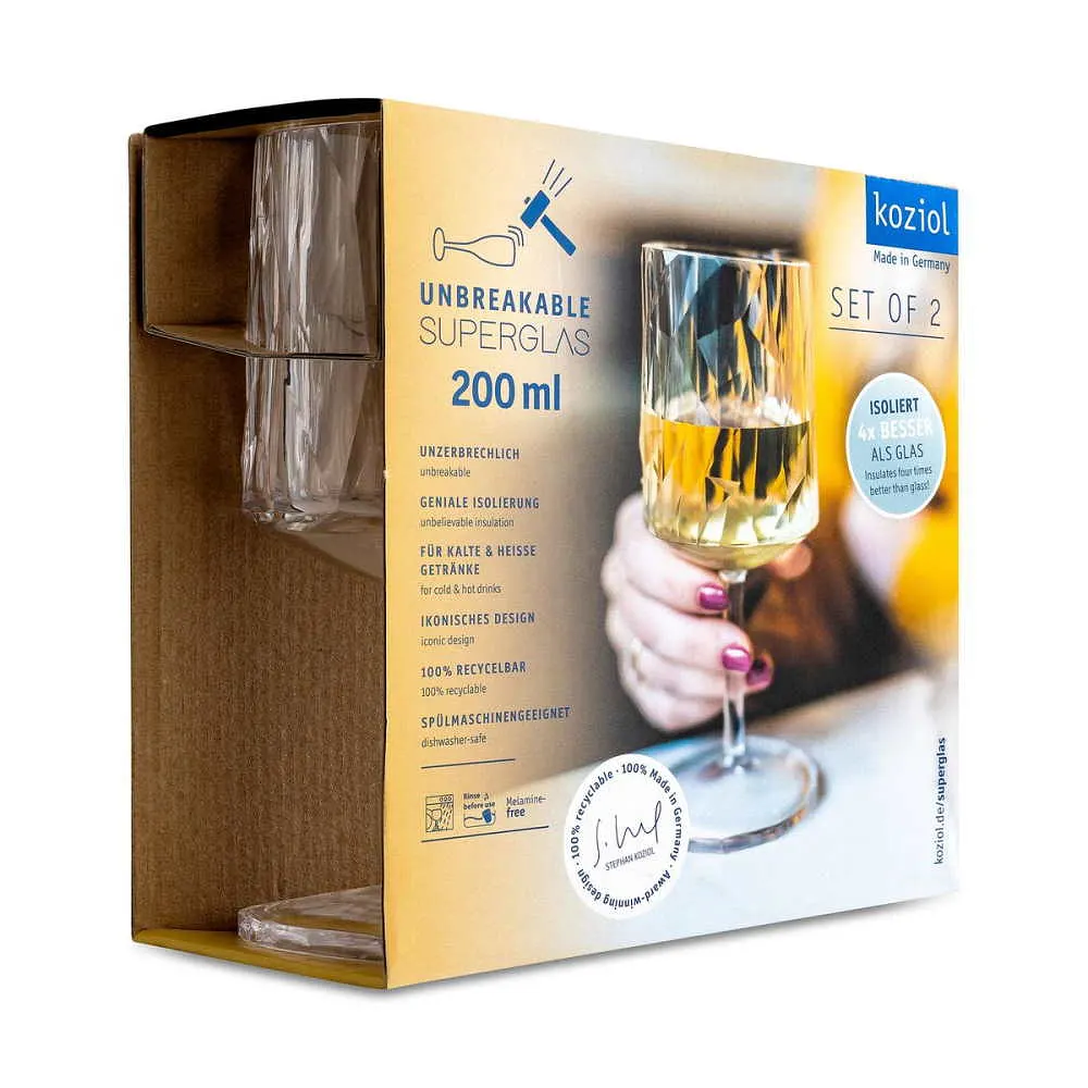 Club No. 9 Vinglas Plast 200 Ml Crystal Clear 2-pack