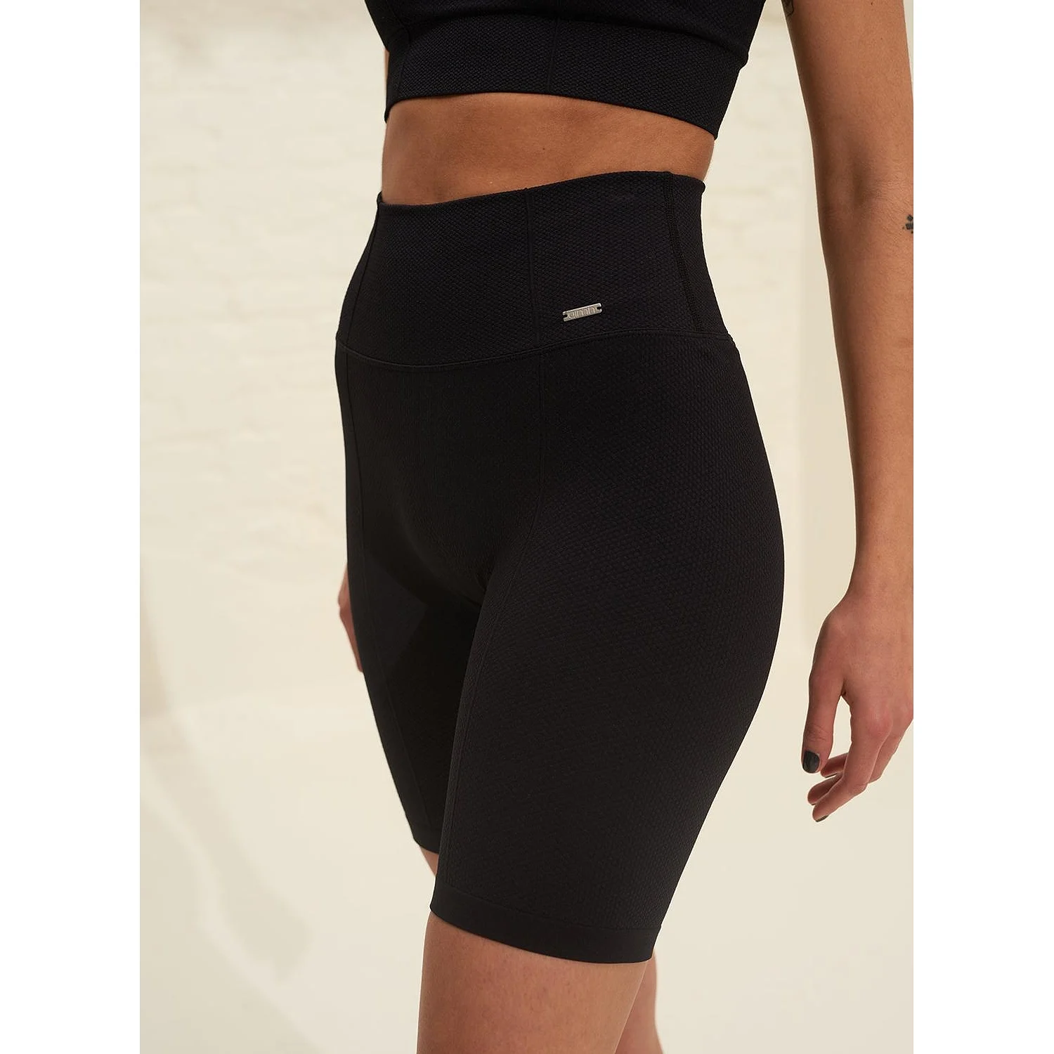 Black Luxe Seamless Biker Shorts