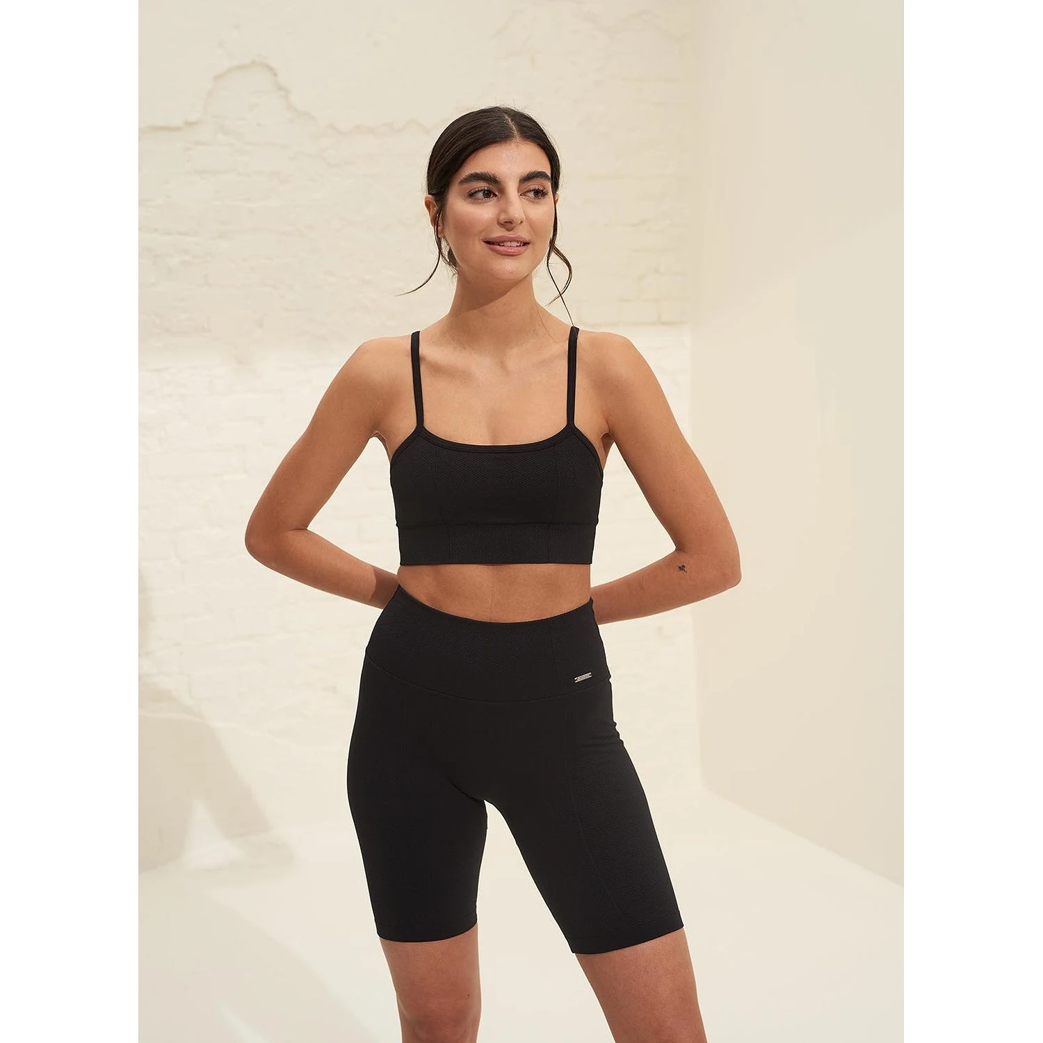 Black Luxe Seamless Biker Shorts