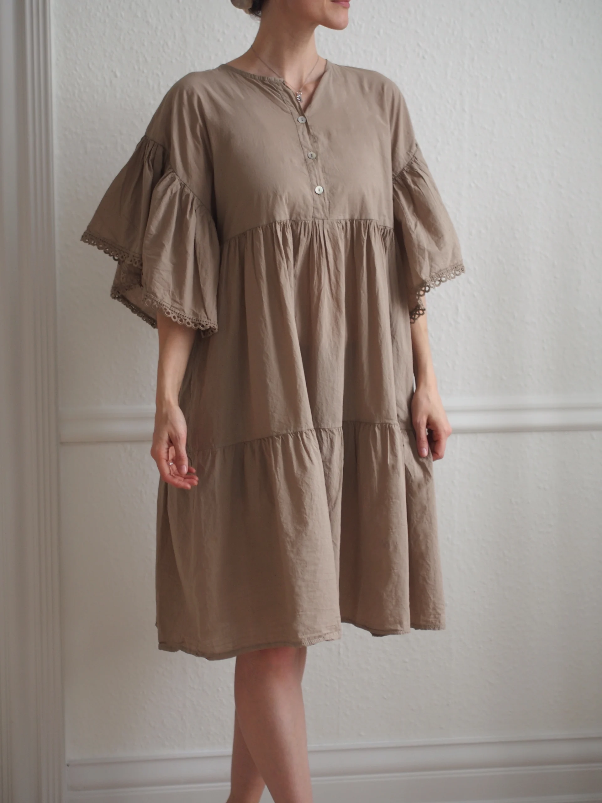 Abbygail, Dress, Cotton - Caramel