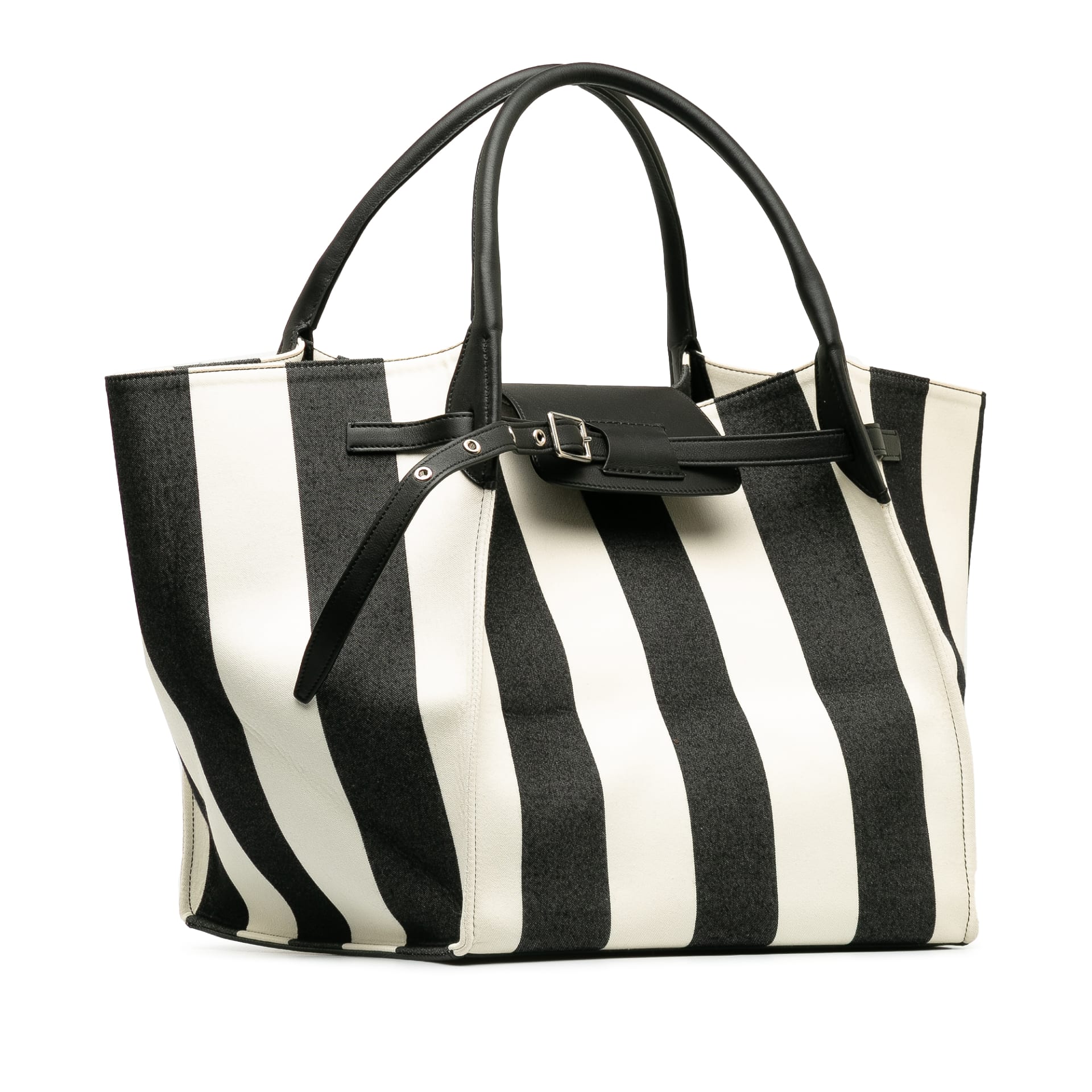 Celine Medium Striped Canvas Big Satchel