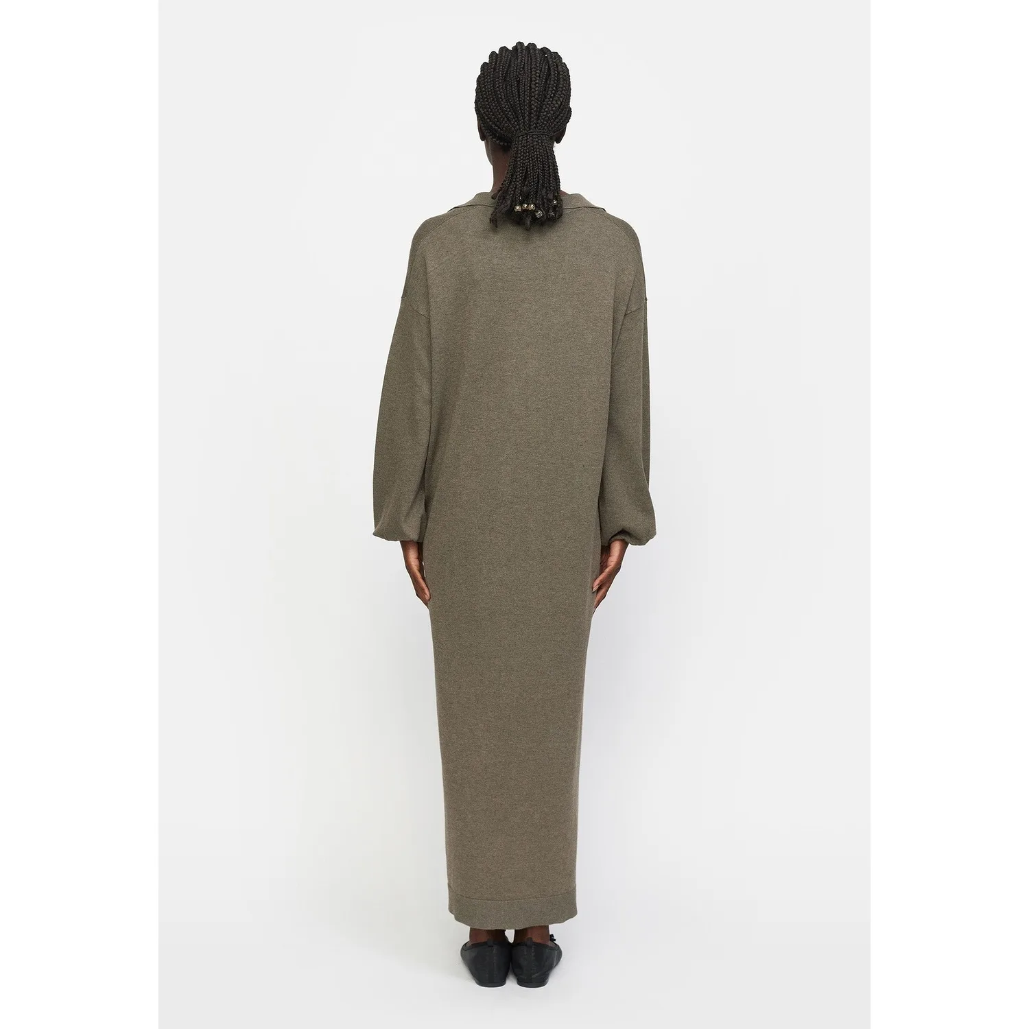 Srlea Polo Midi Dress Knit - Morel Melange