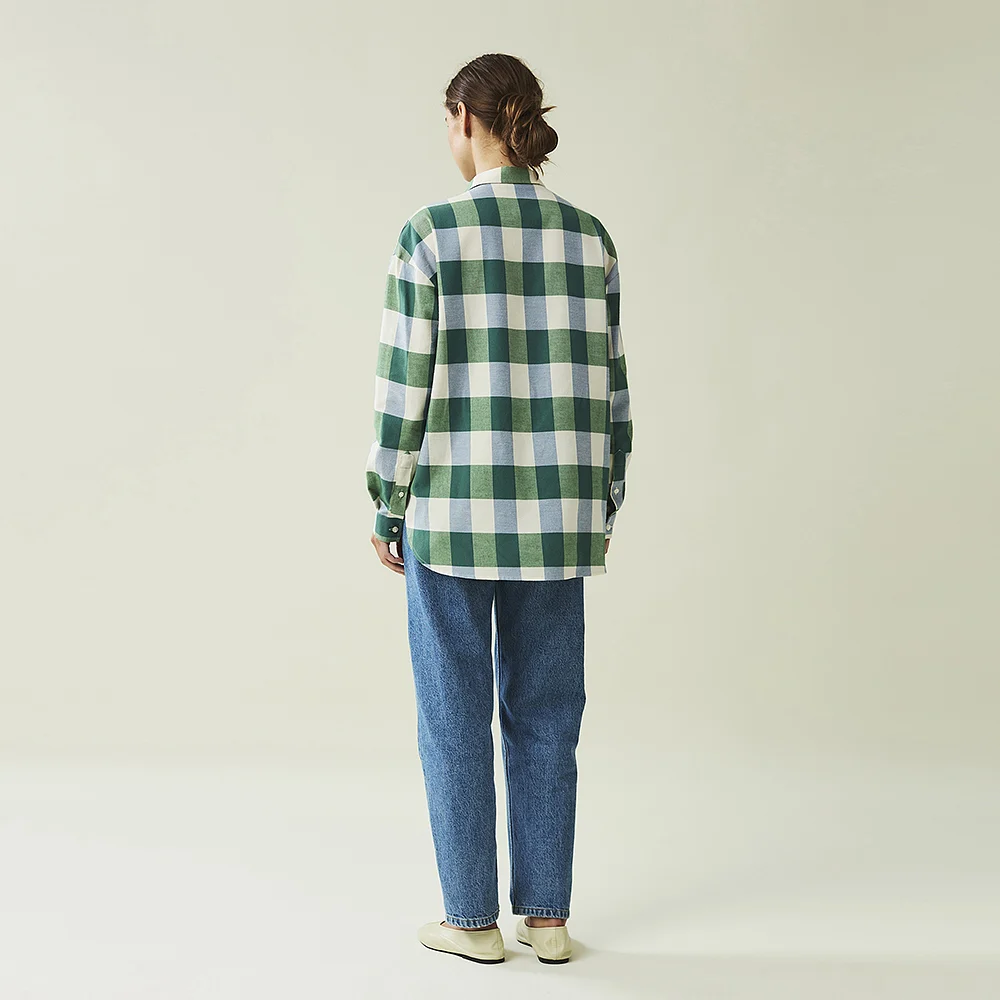 Edith Organic Cotton Flannel Check Shirt