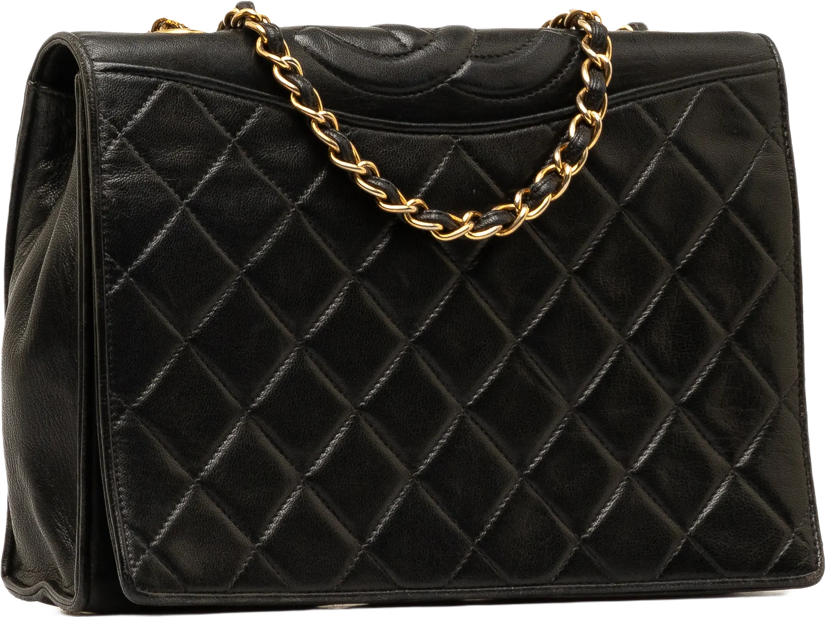 Chanel Cc Quilted Lambskin Full Flap