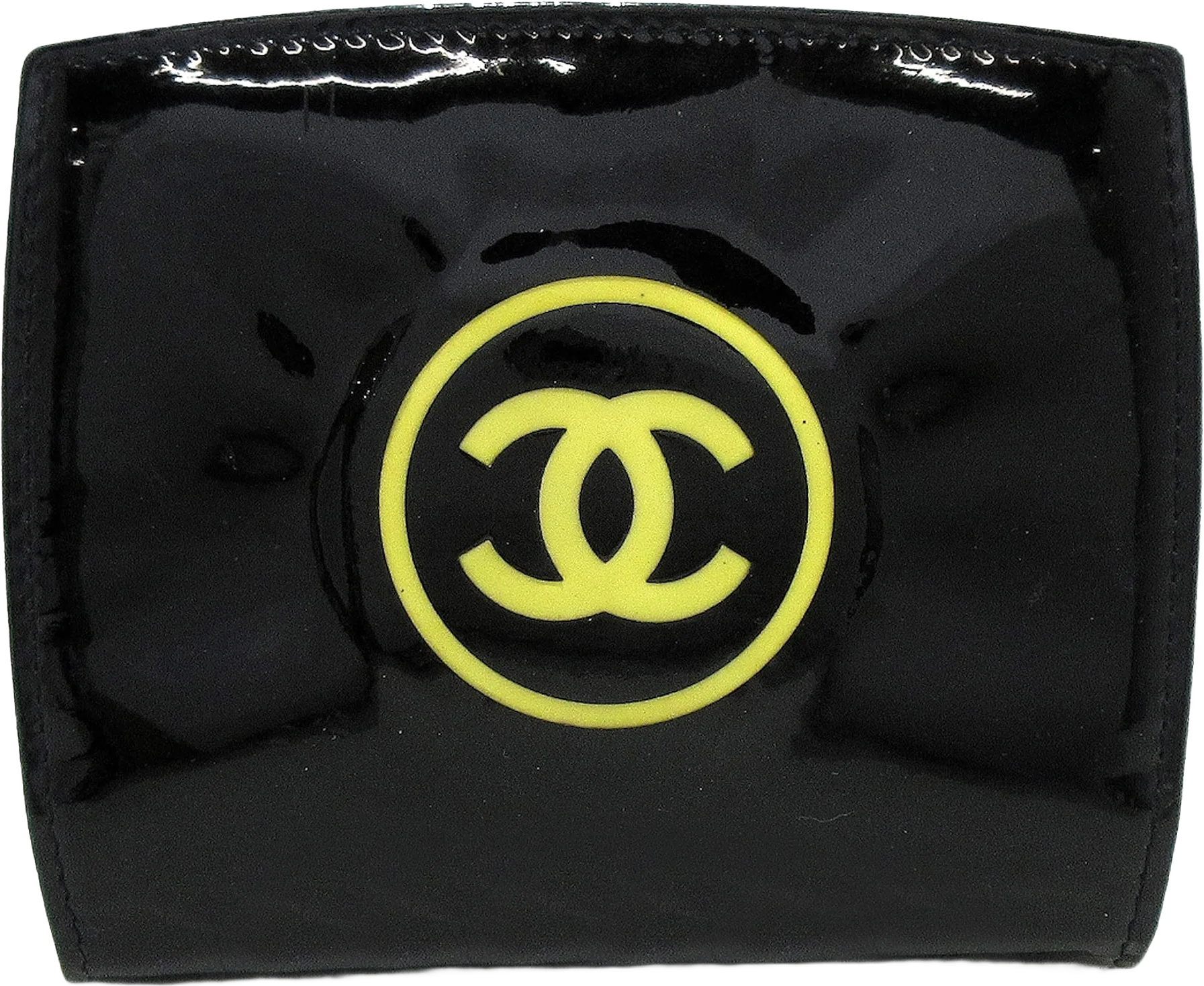 Chanel Cc Patent Zip Around Compact Wallet