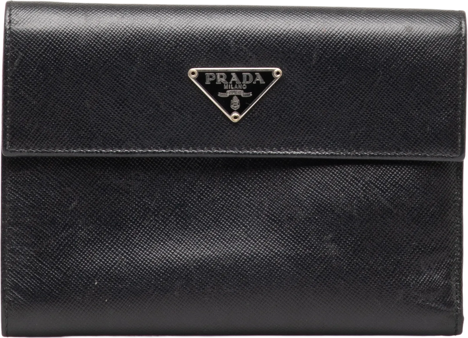 Prada Saffiano Trifold Compact Wallet