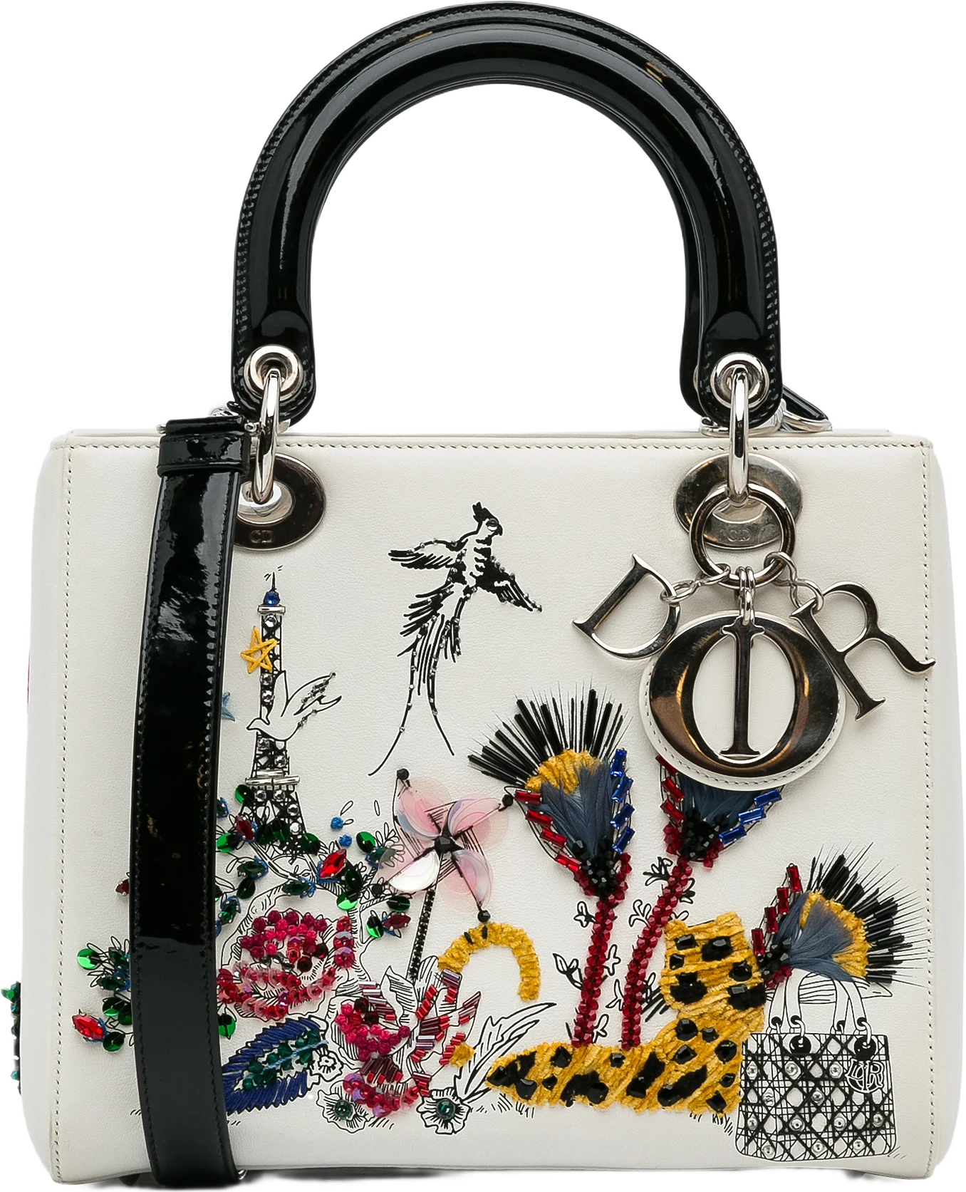 Dior Medium Eiffel Tower Embroidered Lady Dior