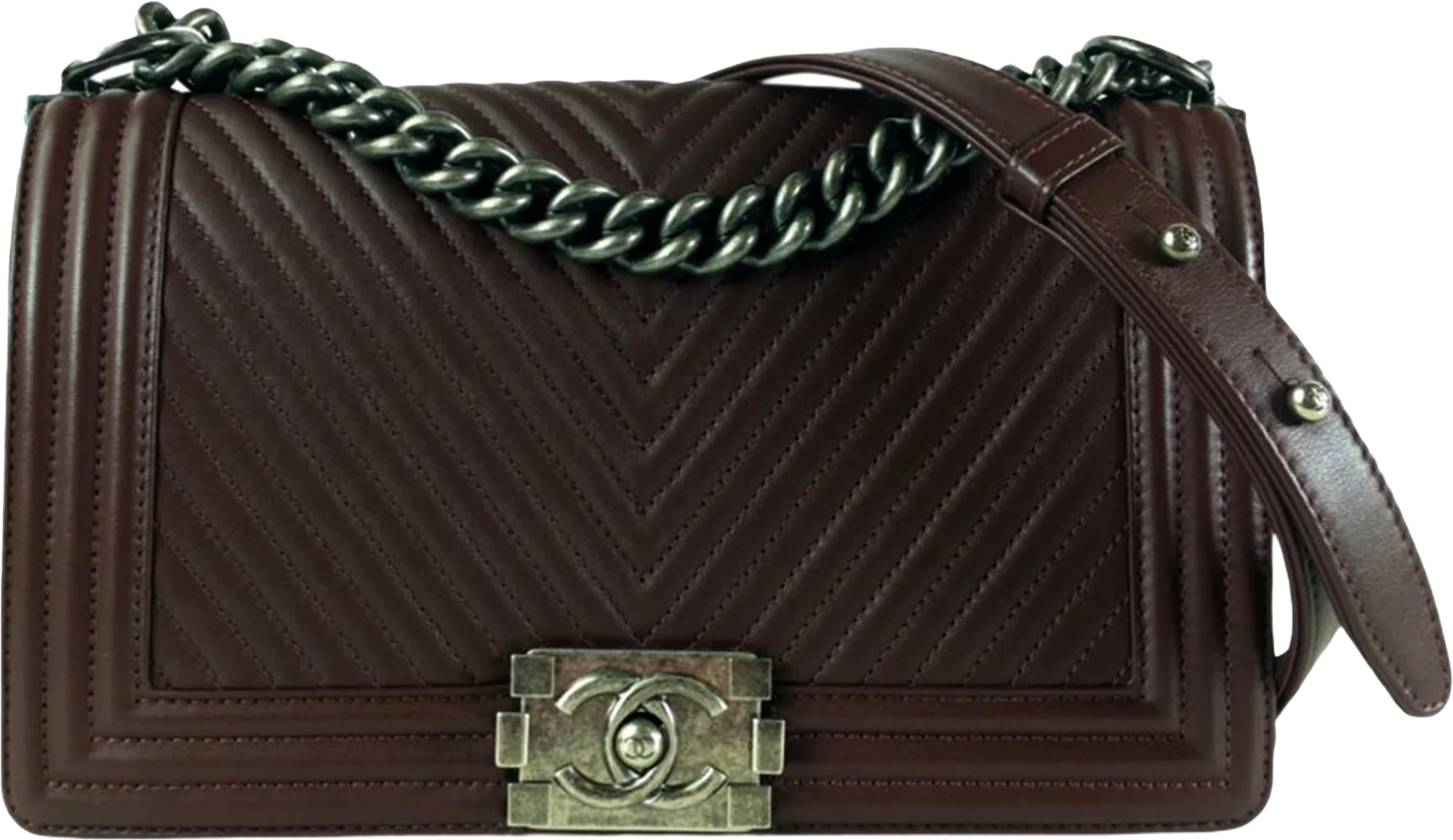 Chanel Medium Lambskin Chevron Boy Flap