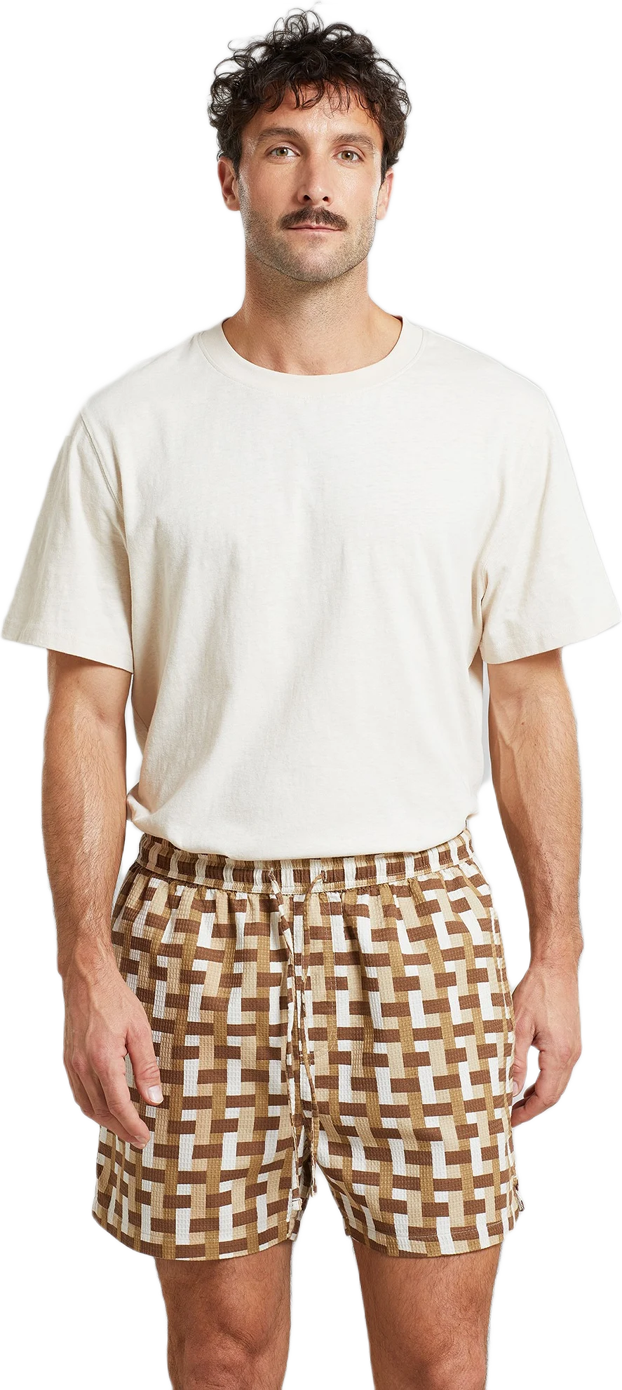 Shorts Essingen Square Weave Oat White