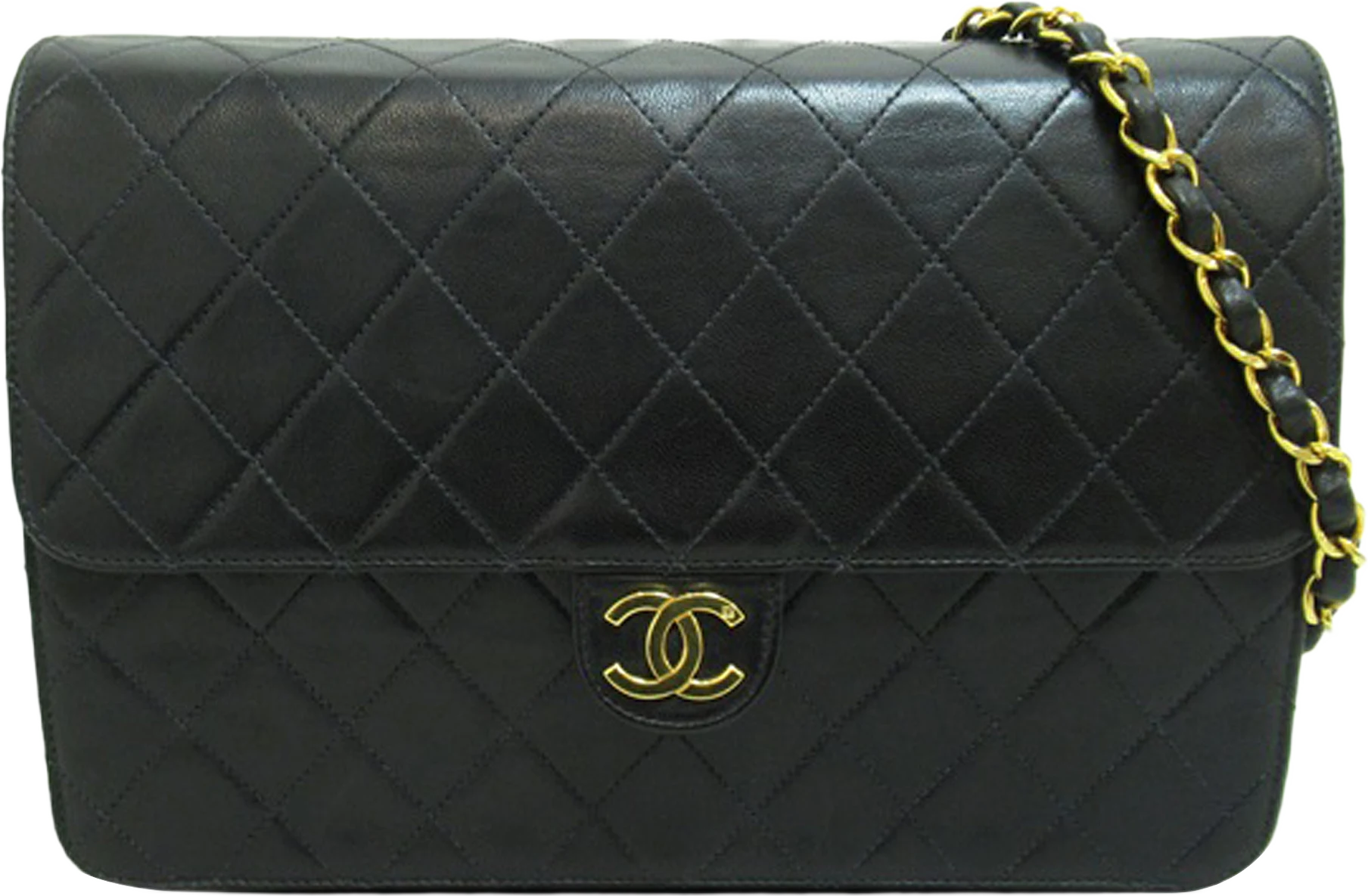 Chanel Cc Quilted Lambskin Single Flap