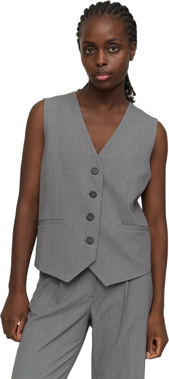 Srvilja Vest - Medium Grey Melange