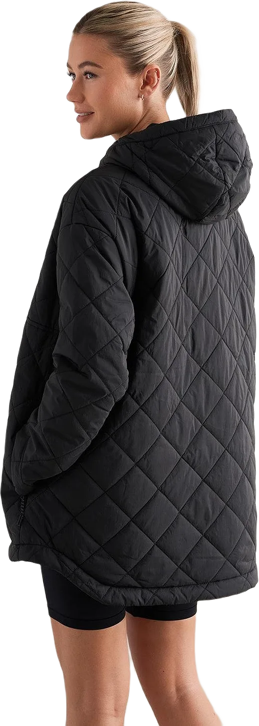 Black Oversized Quilted Anorak